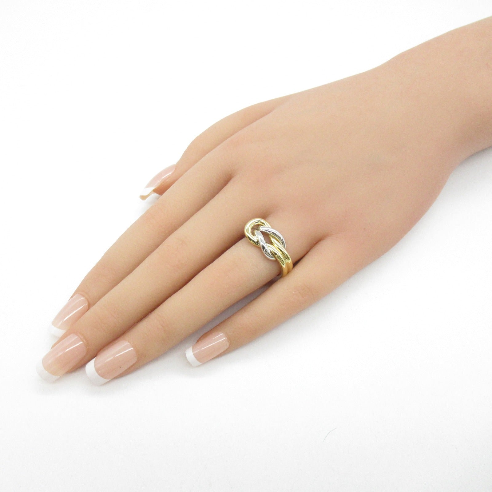 CARTIER 18K黃金18K白金Ring戒指US#4