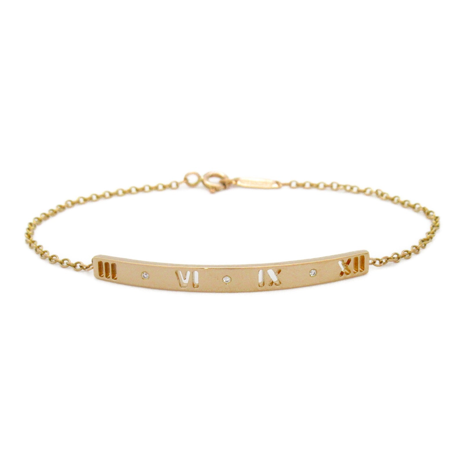 TIFFANY＆CO 【激減優惠】18K玫瑰金Atlas Pierced Bar Diamond Bracelet手鏈