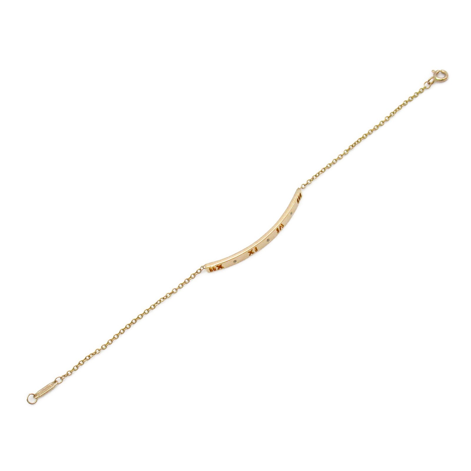 TIFFANY＆CO 【激減優惠】18K玫瑰金Atlas Pierced Bar Diamond Bracelet手鏈