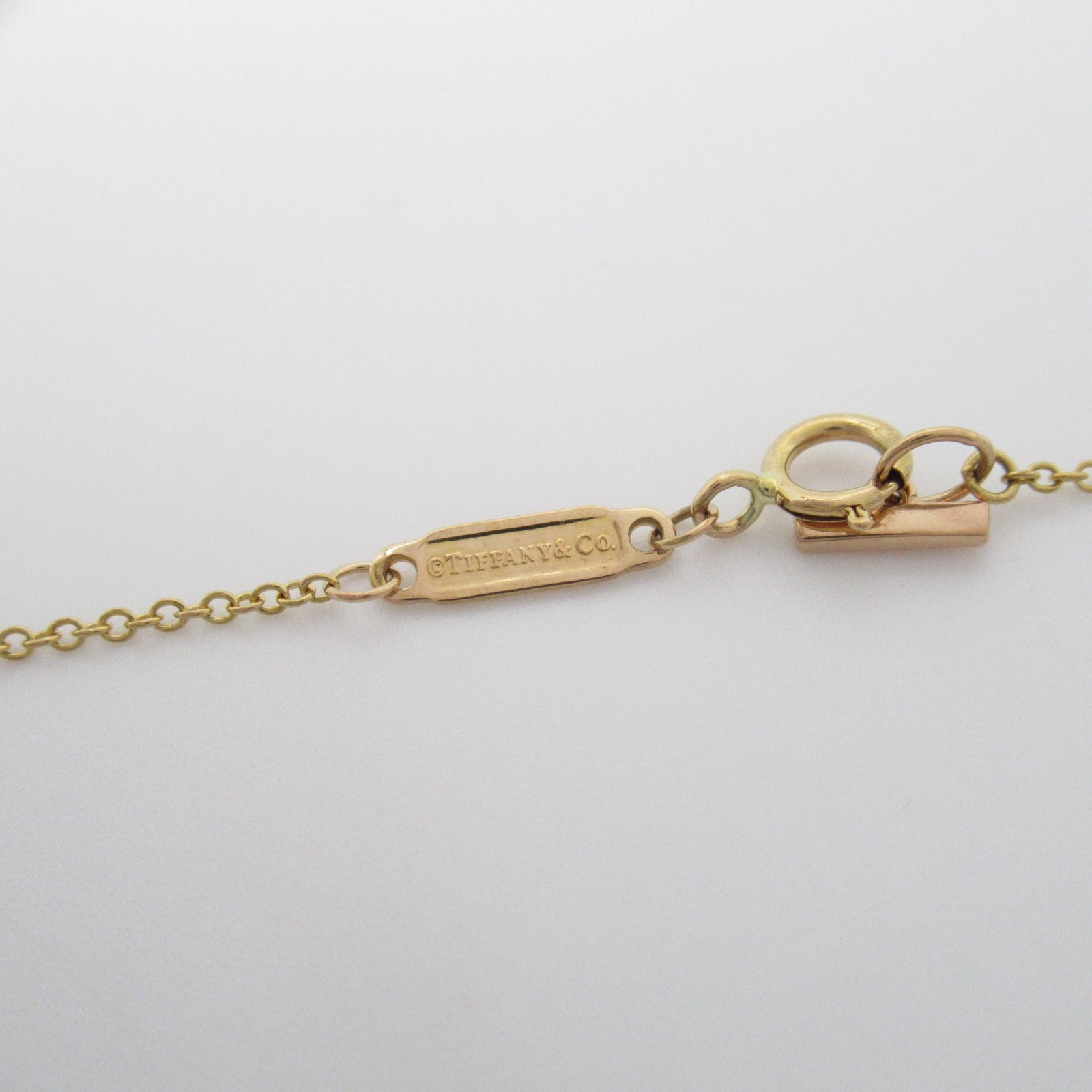 TIFFANY＆CO 【激減優惠】18K玫瑰金T TWO Open Vertical Diamond Bar Pendant鑽石項鍊