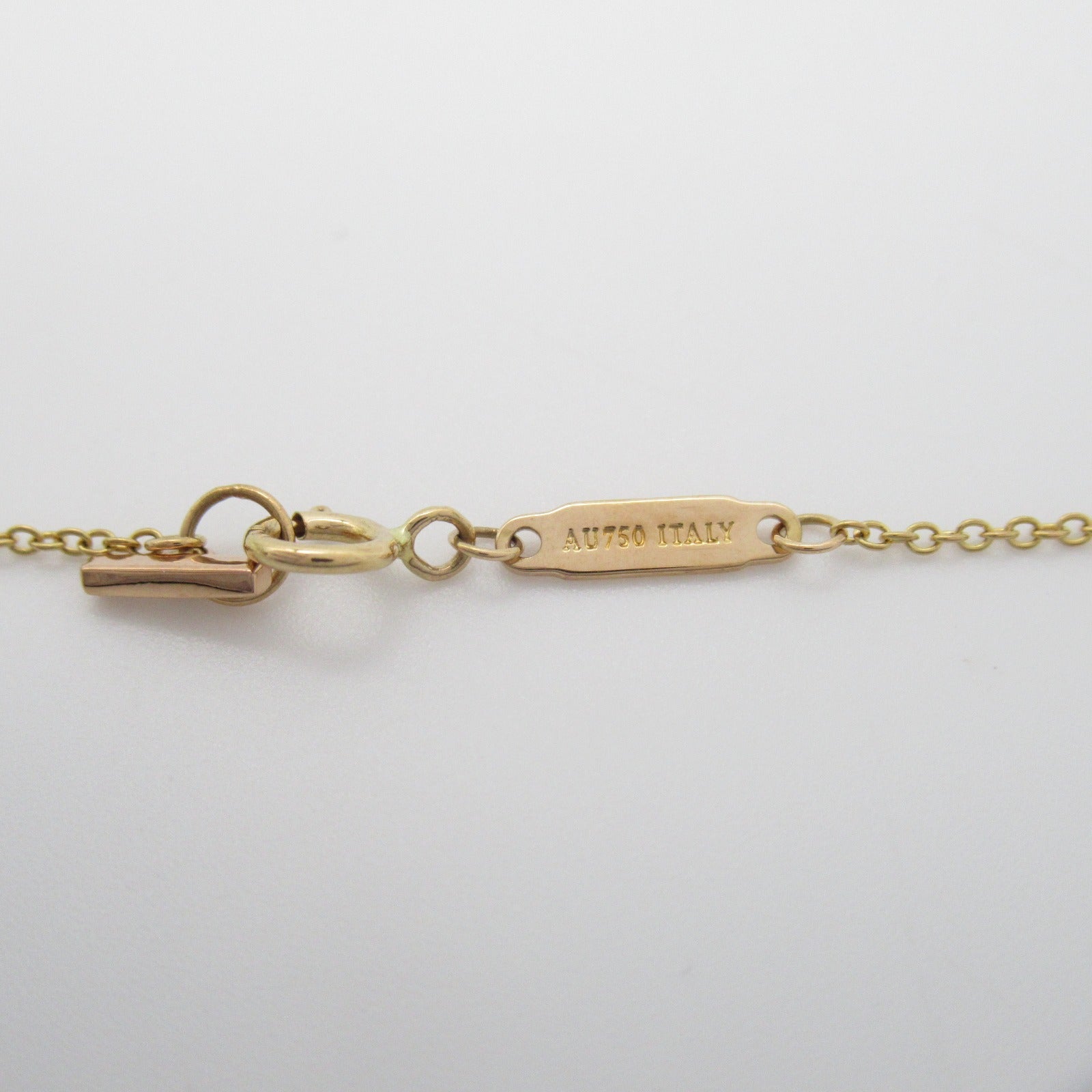 TIFFANY＆CO 【激減優惠】18K玫瑰金T TWO Open Vertical Diamond Bar Pendant鑽石項鍊