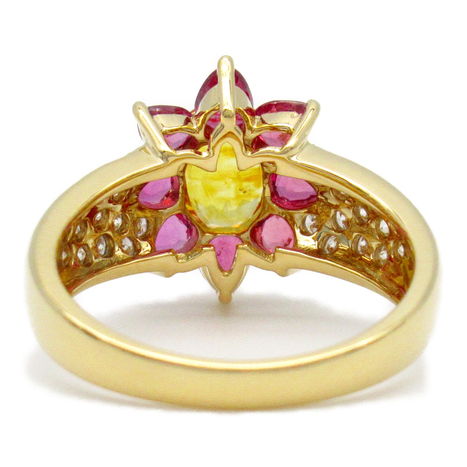 Ponte Vecchio 【激減優惠】18K黃金Ruby Diamond Ring 1.21ct紅寶石/0.37ct鑽石戒指US#6