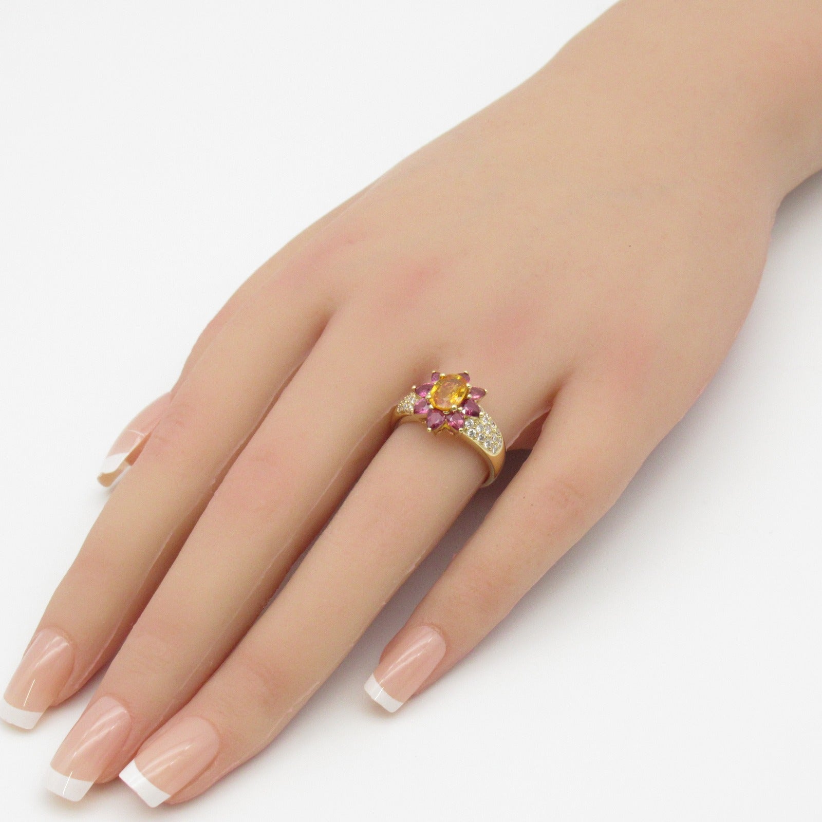 Ponte Vecchio 【激減優惠】18K黃金Ruby Diamond Ring 1.21ct紅寶石/0.37ct鑽石戒指US#6
