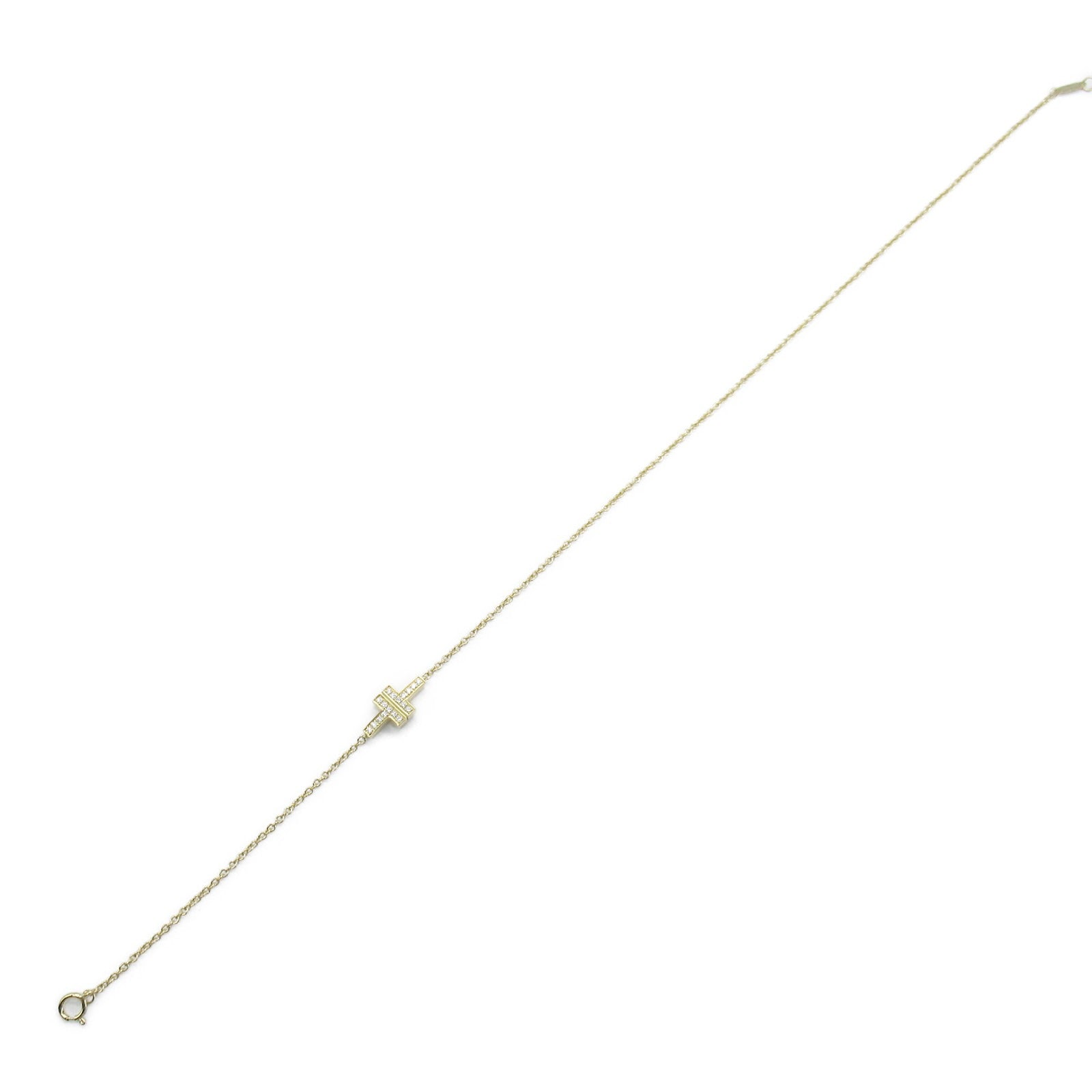 TIFFANY＆CO 【激減優惠】18K黃金T Diamond Double Chain Bracelet鑽石手鏈