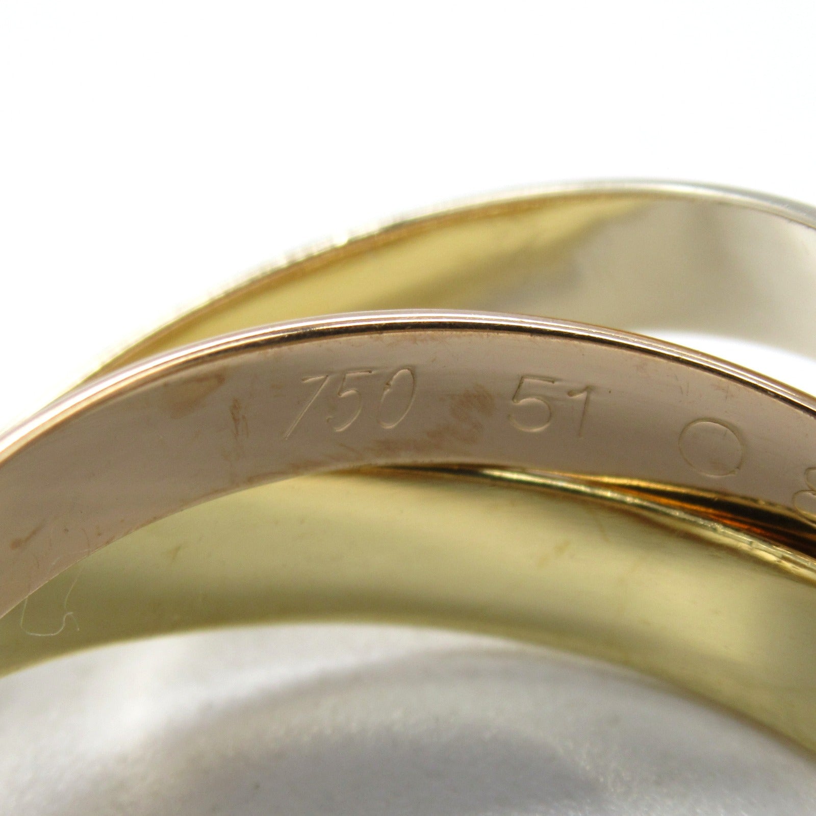 CARTIER 18K黃金/白金/玫瑰金Trinity Ring戒指Cartier#51/US#5.5