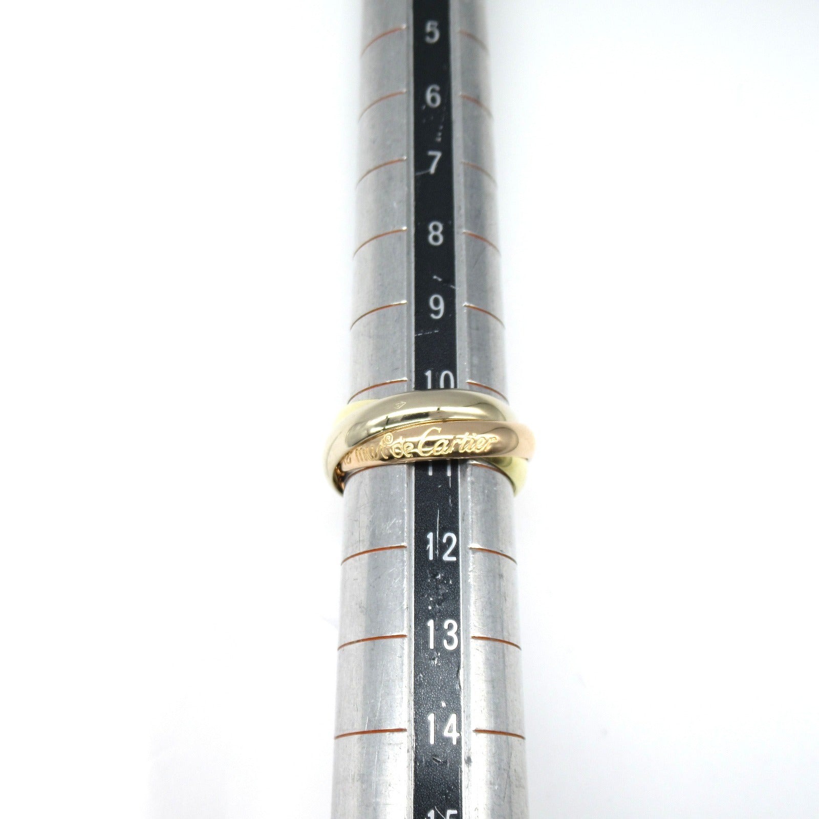 CARTIER 18K黃金/白金/玫瑰金Trinity Ring戒指Cartier#51/US#5.5