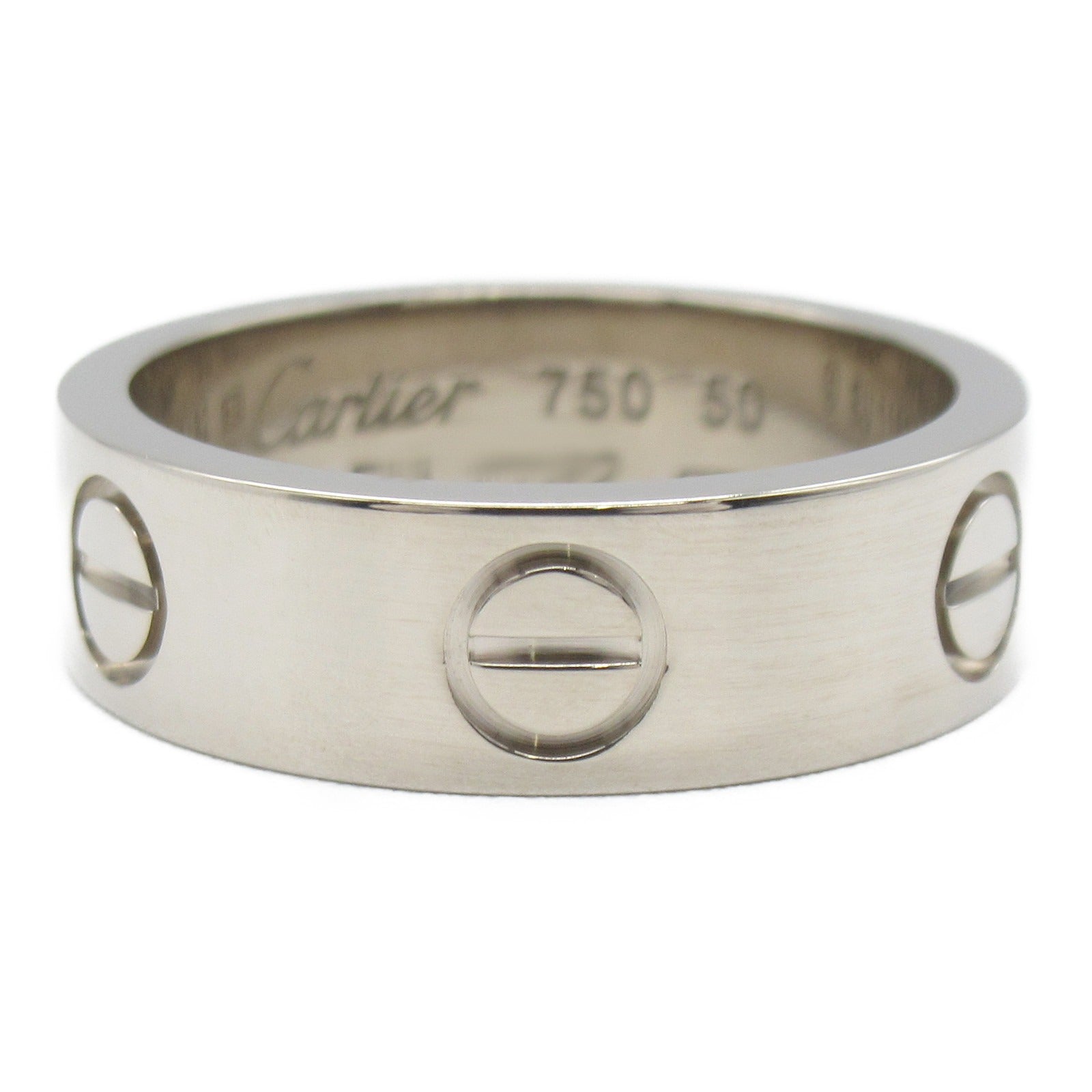 CARTIER 18K白金Love Ring戒指Cartier#50/US#5.25
