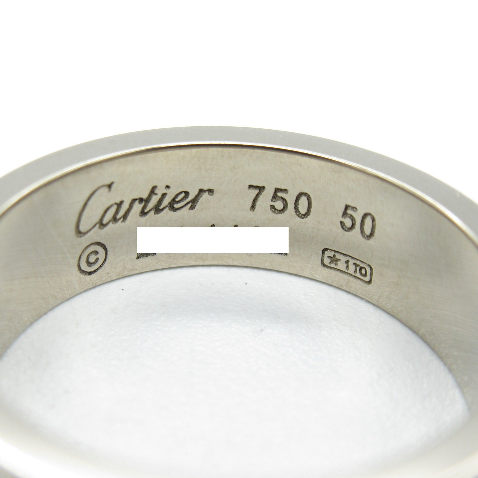 CARTIER 18K白金Love Ring戒指Cartier#50/US#5.25