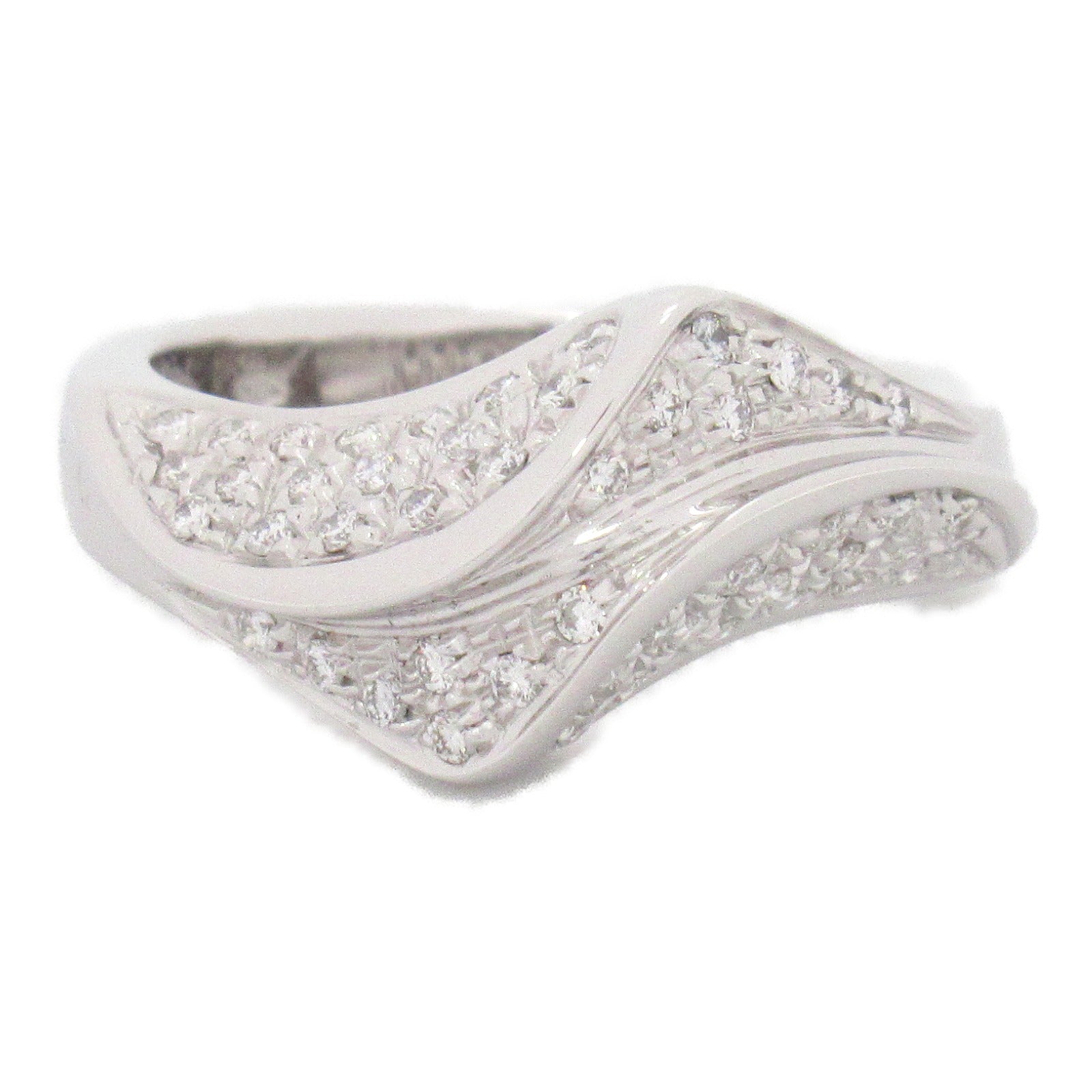 Damiani 18K白金Diamond Ring鑽石戒指US#7