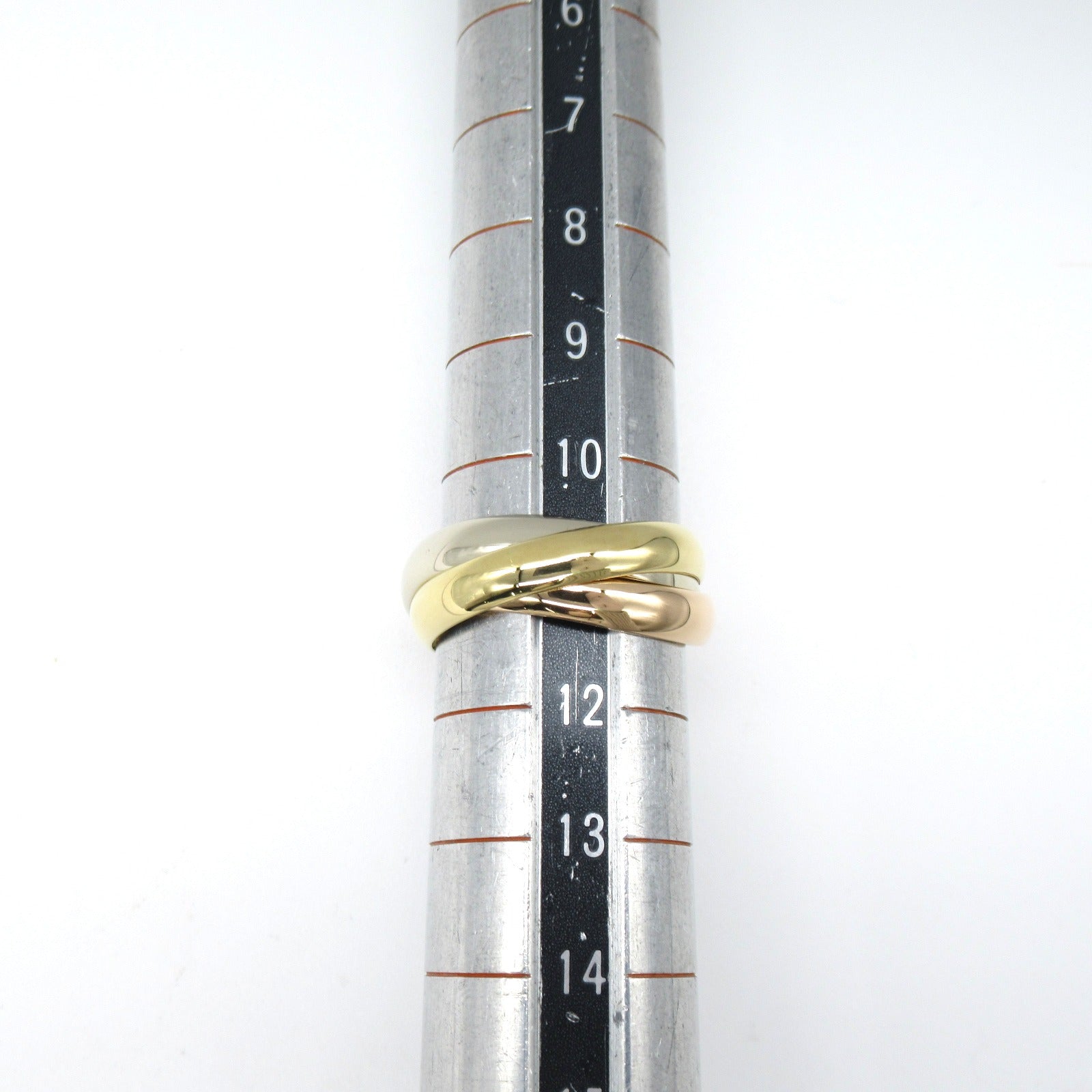 CARTIER 【激減優惠】18K黃金/白金/玫瑰金Trinity戒指Cartier#51/US#5.75