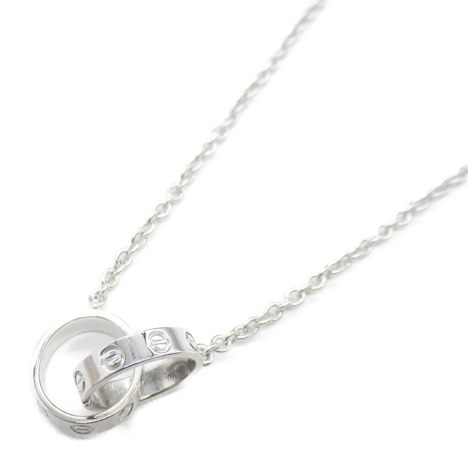 CARTIER 18K白金Baby Love Necklace項鍊