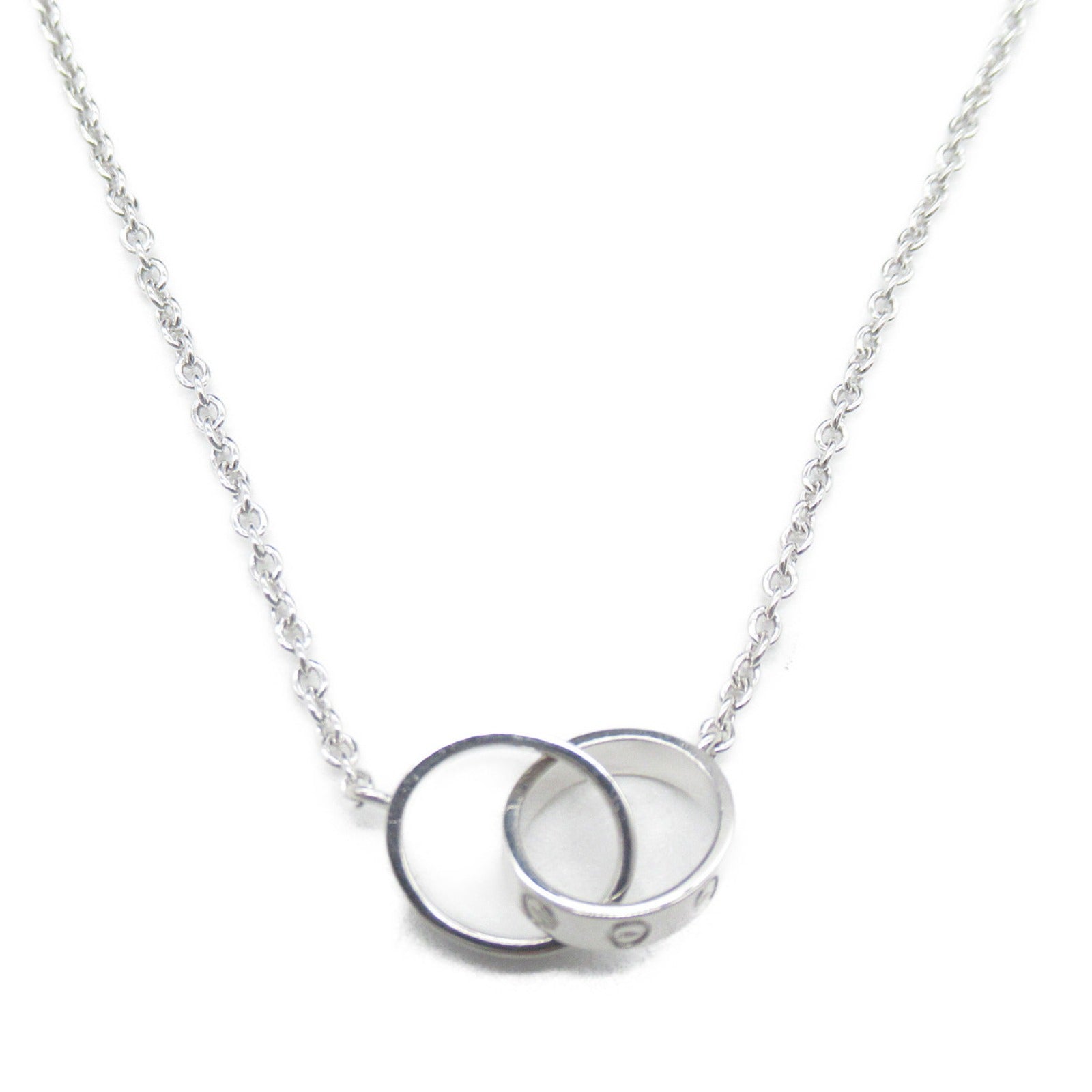 CARTIER 18K白金Baby Love Necklace項鍊