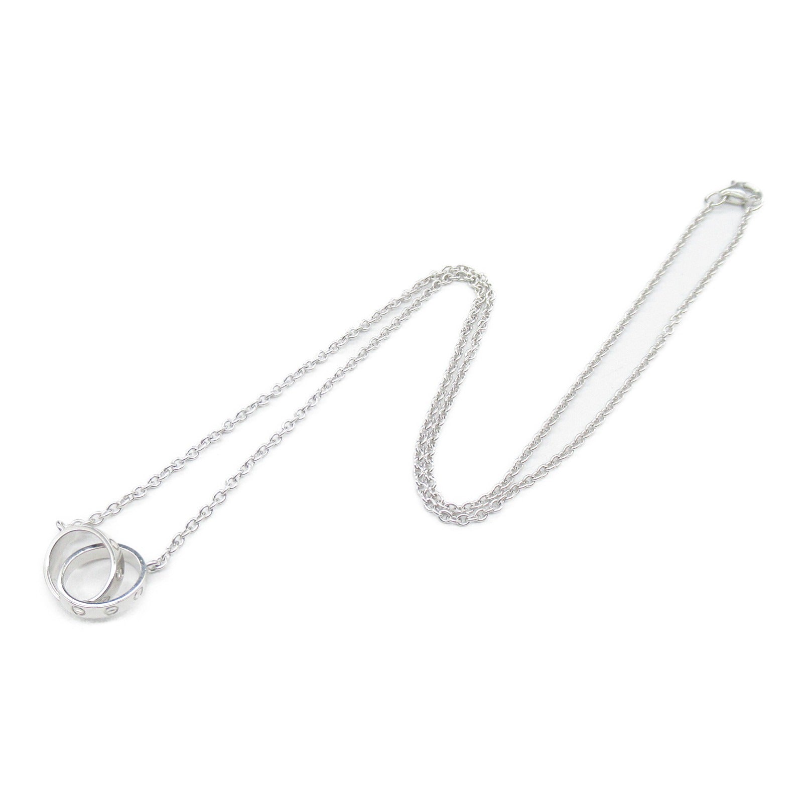 CARTIER 18K白金Baby Love Necklace項鍊