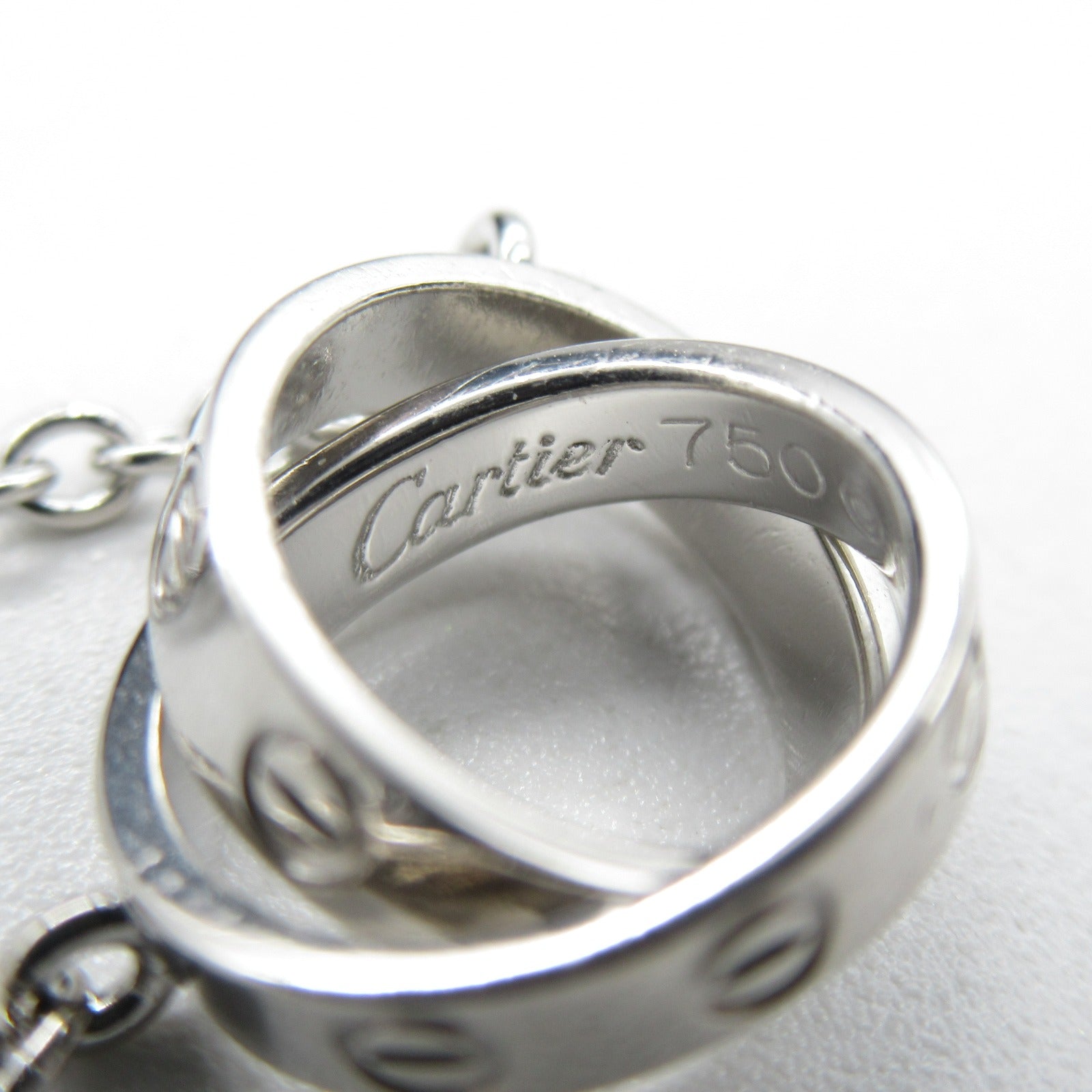CARTIER 18K白金Baby Love Necklace項鍊