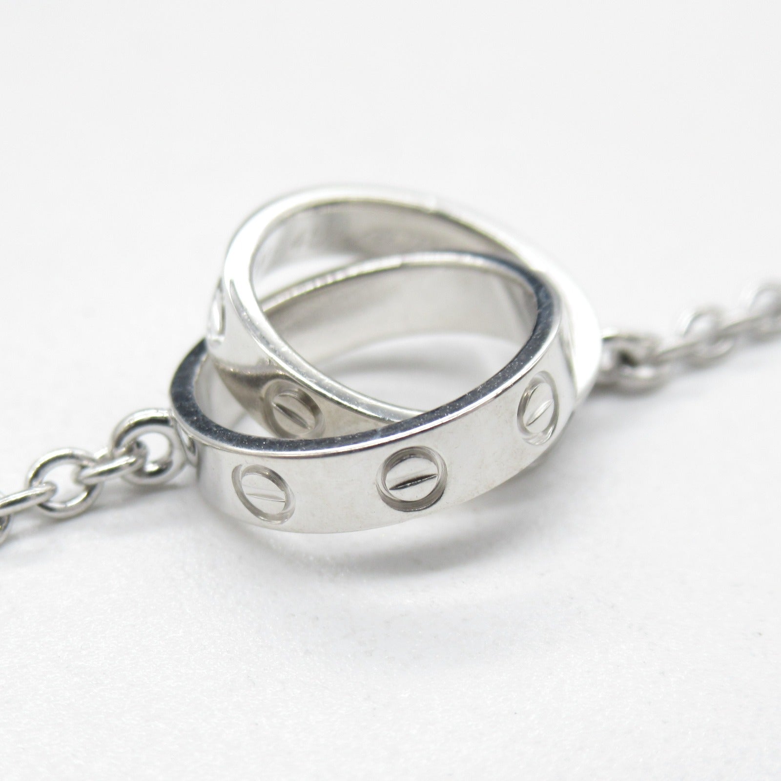 CARTIER 18K白金Baby Love Necklace項鍊