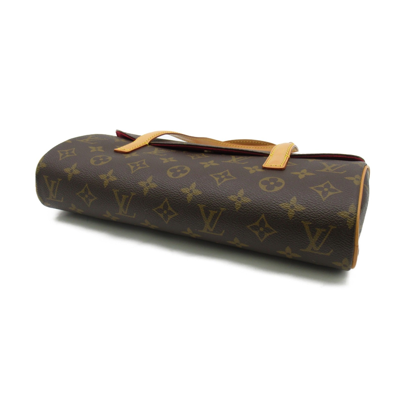 LOUIS VUITTON Monogram Sonatine金扣手挽袋啡色