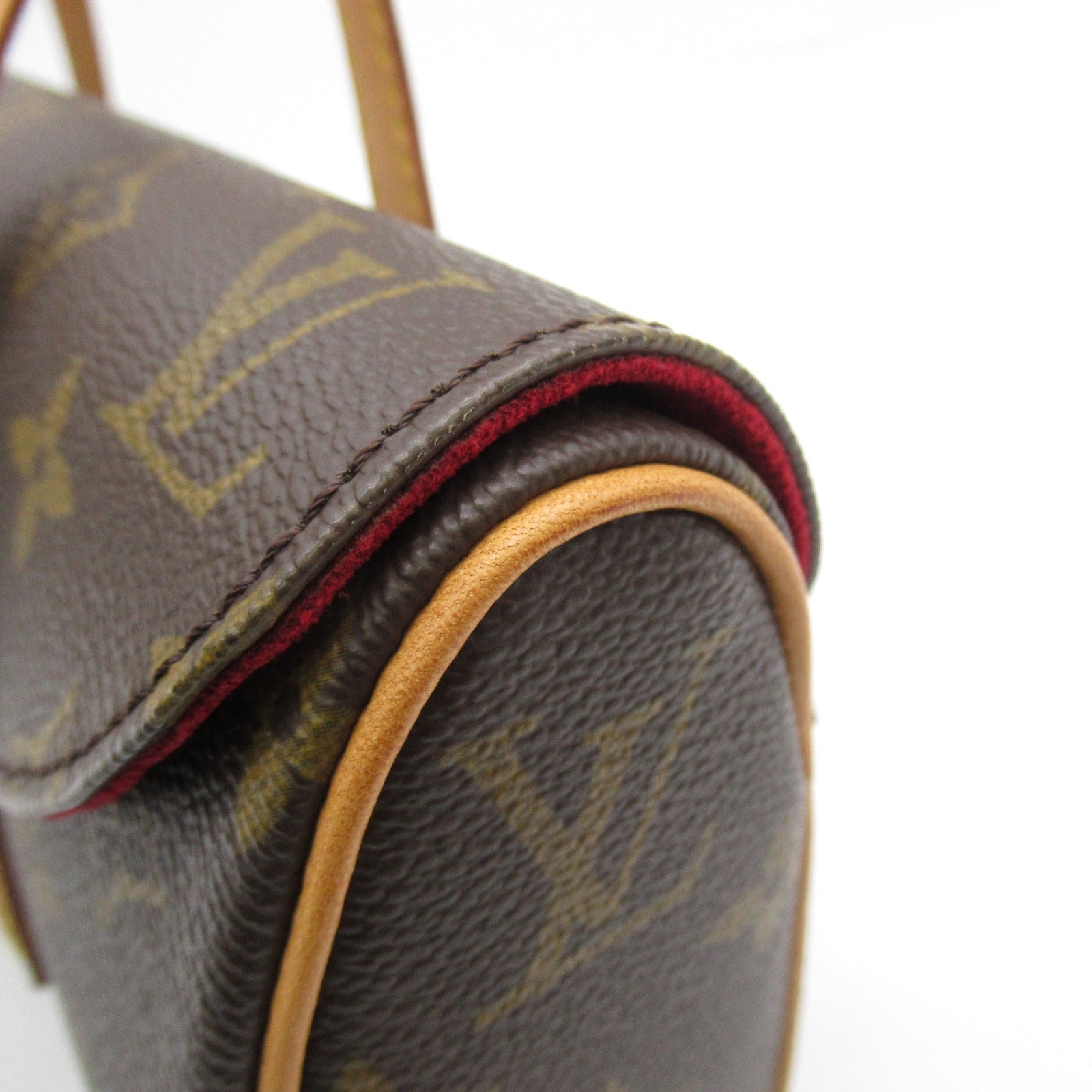LOUIS VUITTON Monogram Sonatine金扣手挽袋啡色