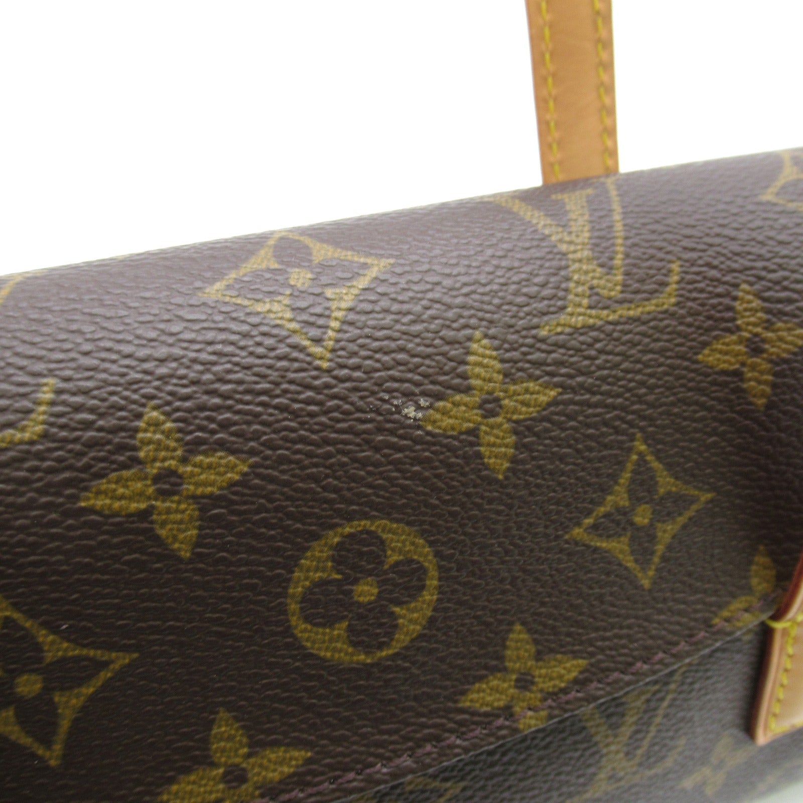 LOUIS VUITTON Monogram Sonatine金扣手挽袋啡色