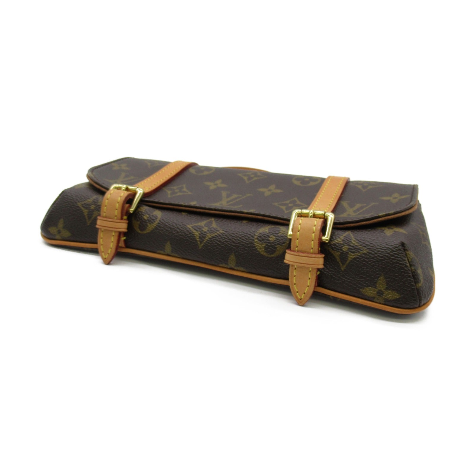 LOUIS VUITTON 【激減優惠】Monogram Pochette Marelle金扣腰包啡色
