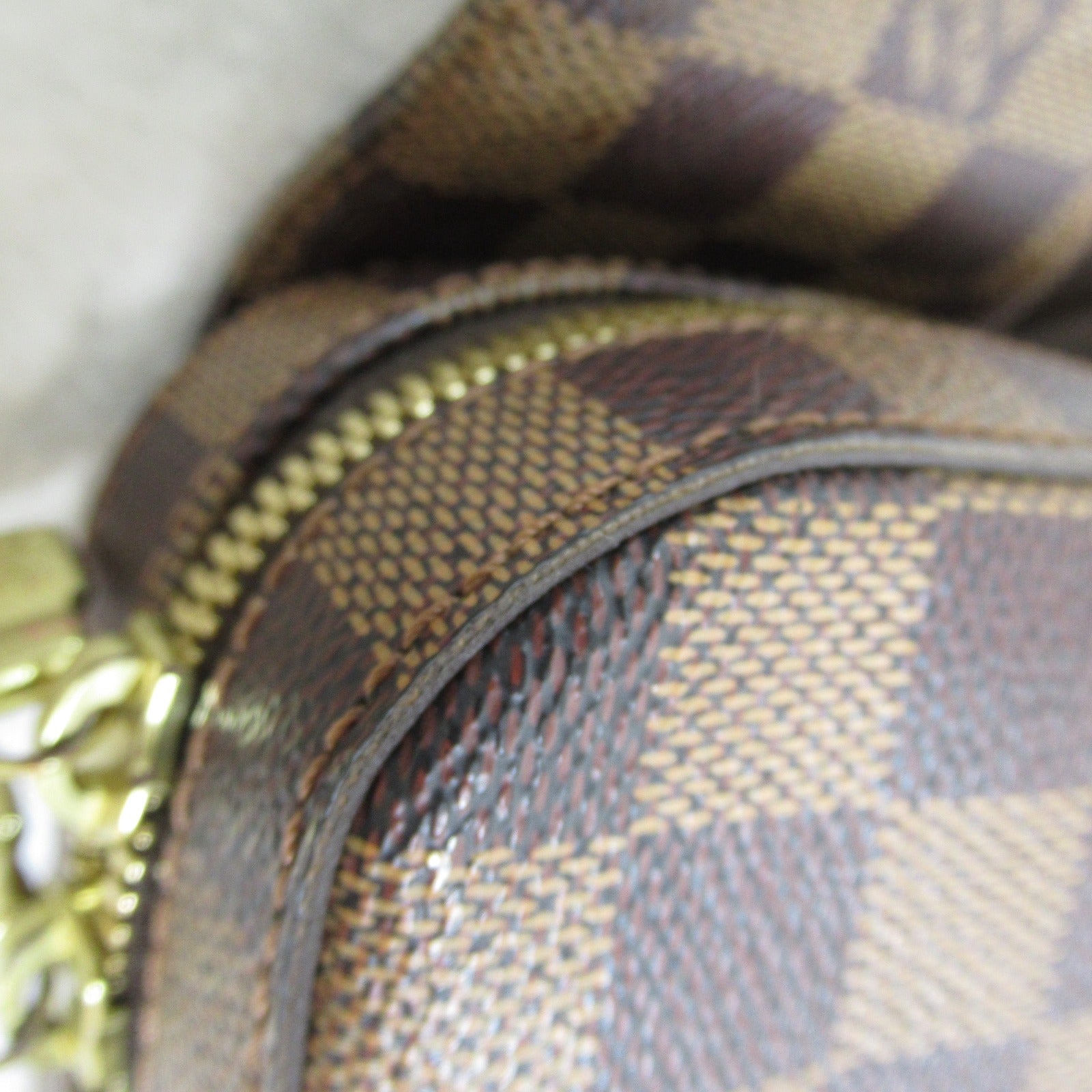 LOUIS VUITTON Damier Geronimos金扣腰包啡色
