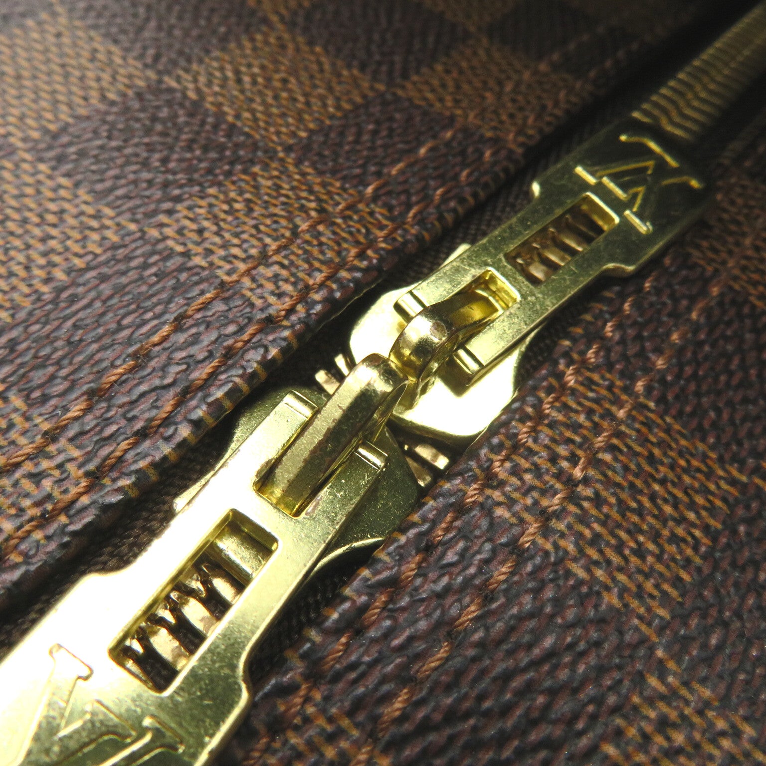 LOUIS VUITTON 【激減優惠】Damier Keepall 50金扣波士頓包啡色