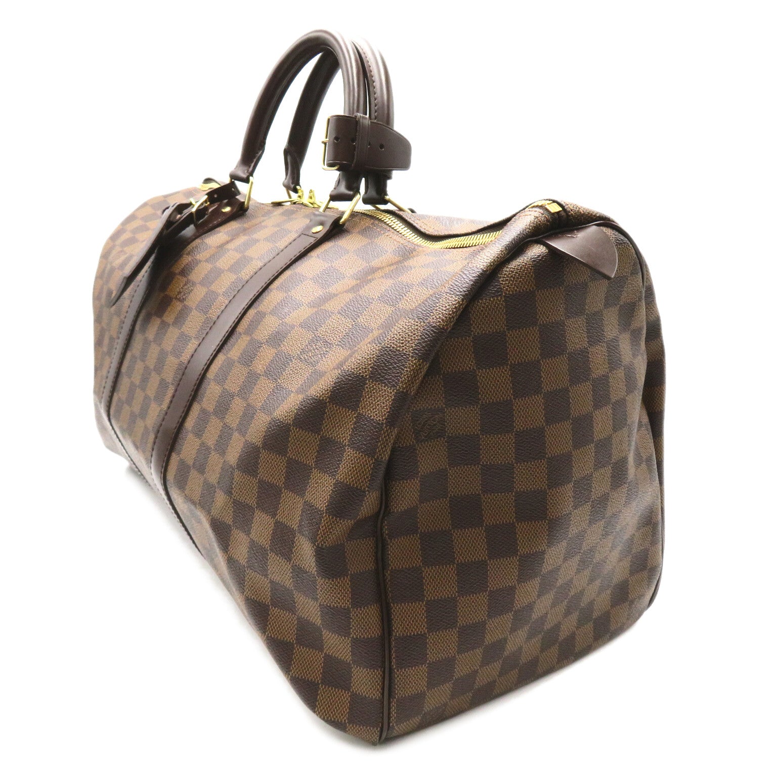 LOUIS VUITTON 【激減優惠】Damier Keepall 50金扣波士頓包啡色