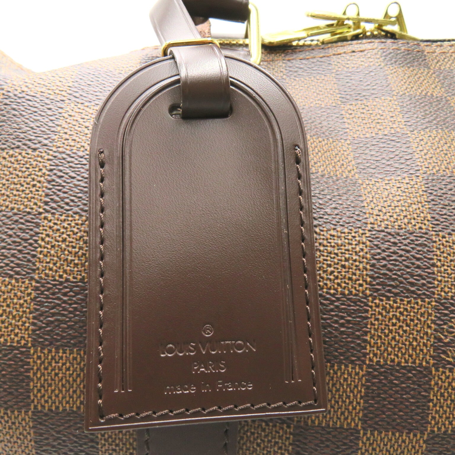 LOUIS VUITTON 【激減優惠】Damier Keepall 50金扣波士頓包啡色
