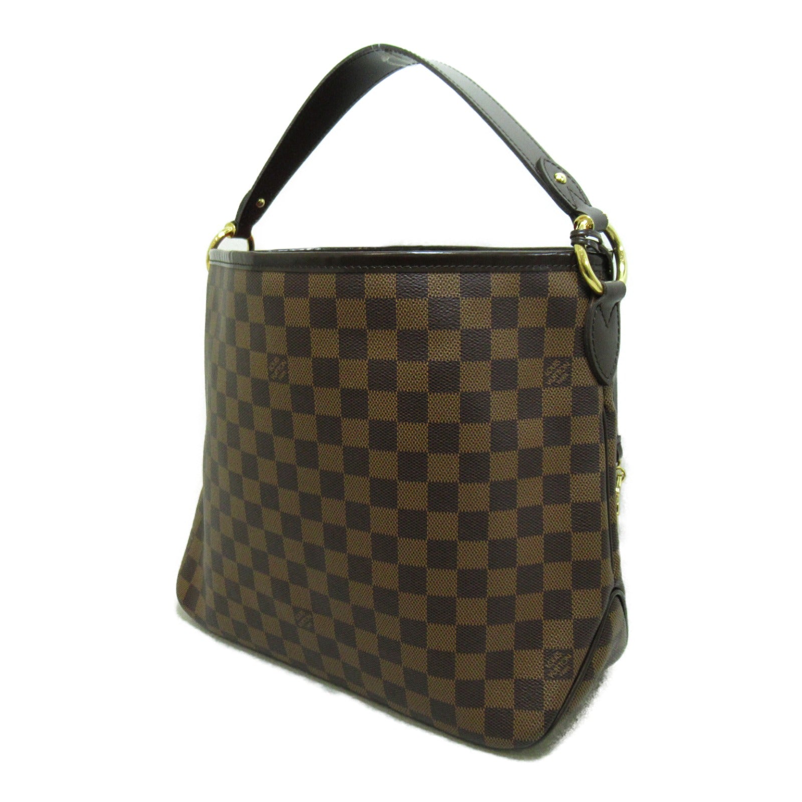 LOUIS VUITTON Damier Delightful PM金扣肩背袋啡色