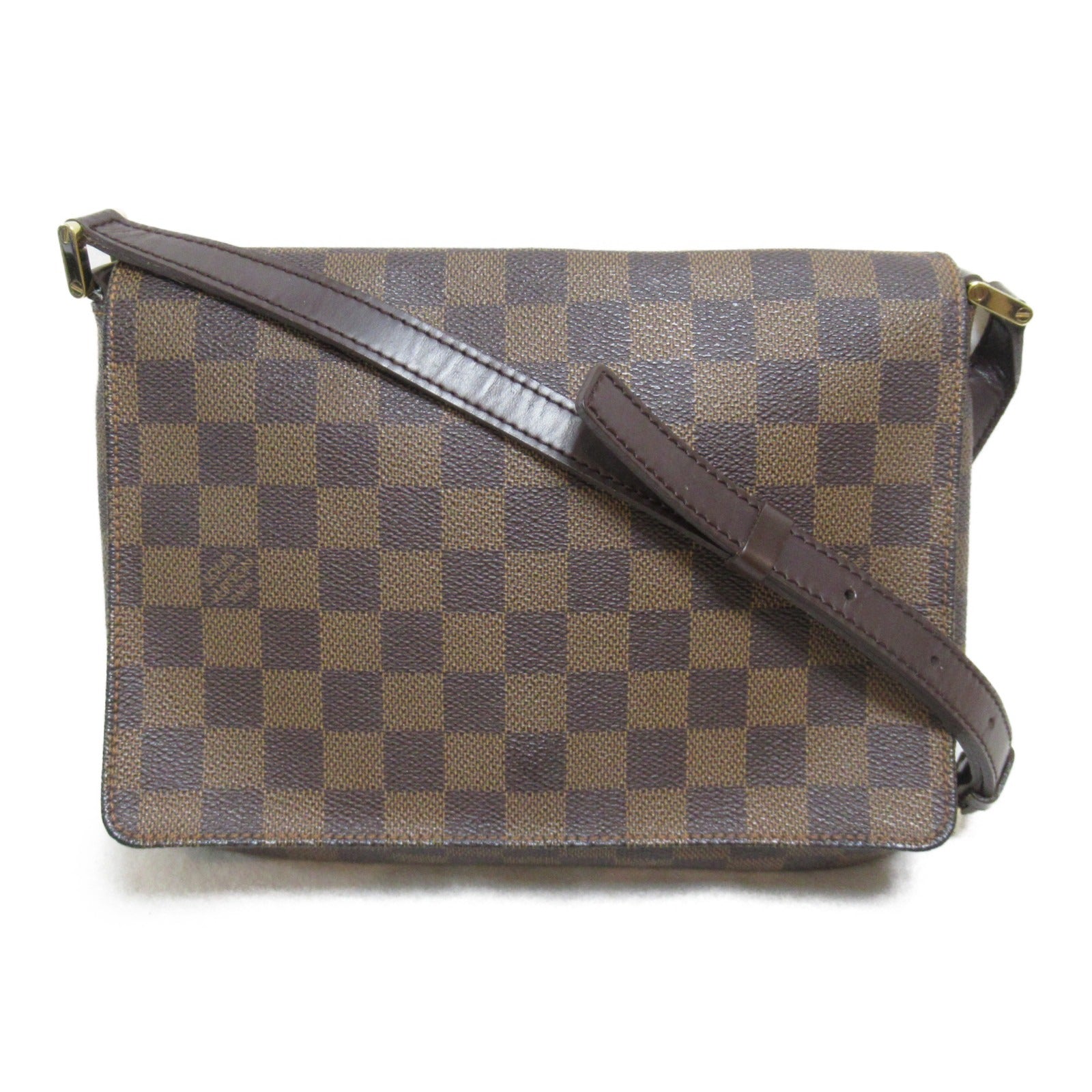 LOUIS VUITTON Damier Musette Tango Long Shoulder Bag金扣肩背袋啡色