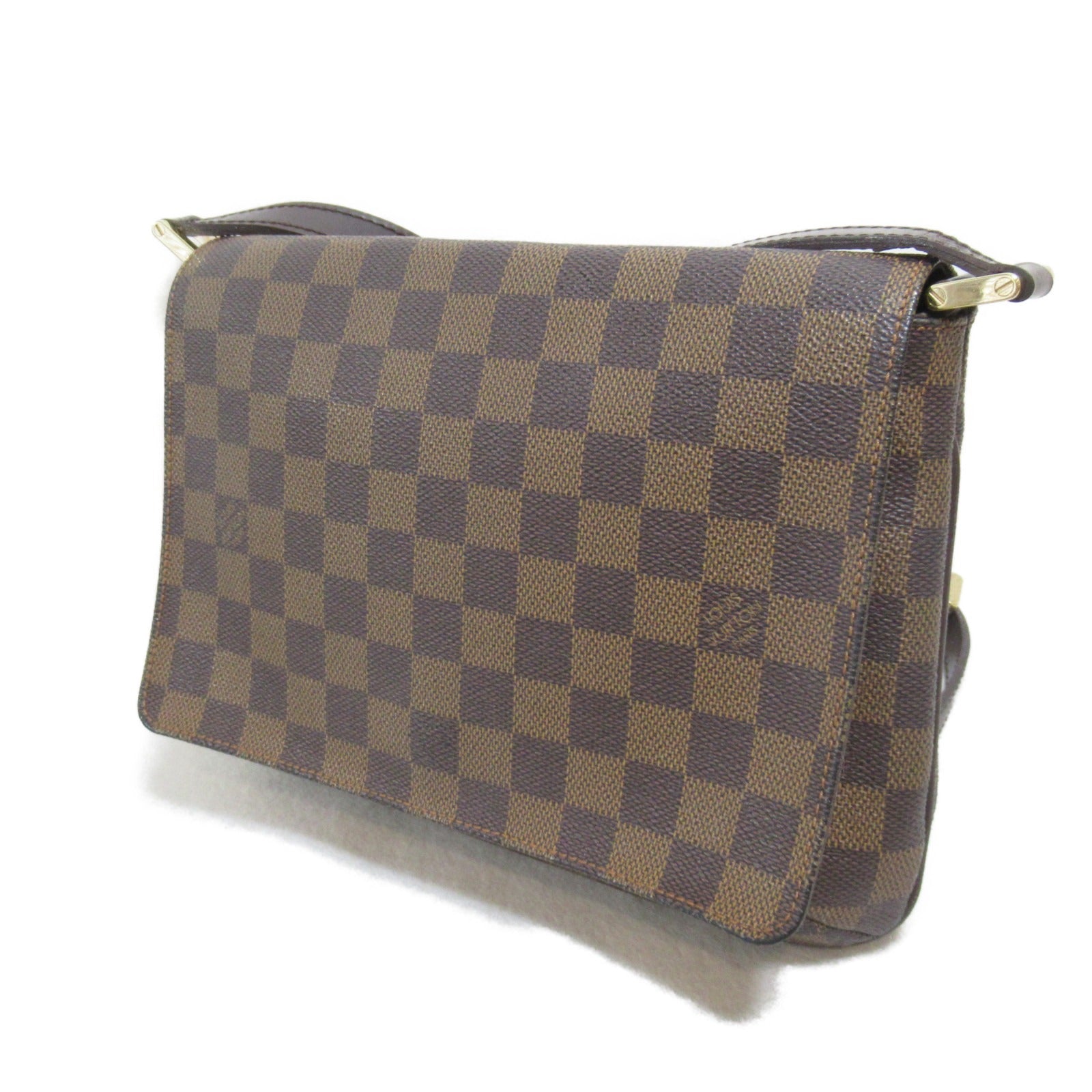 LOUIS VUITTON Damier Musette Tango Long Shoulder Bag金扣肩背袋啡色