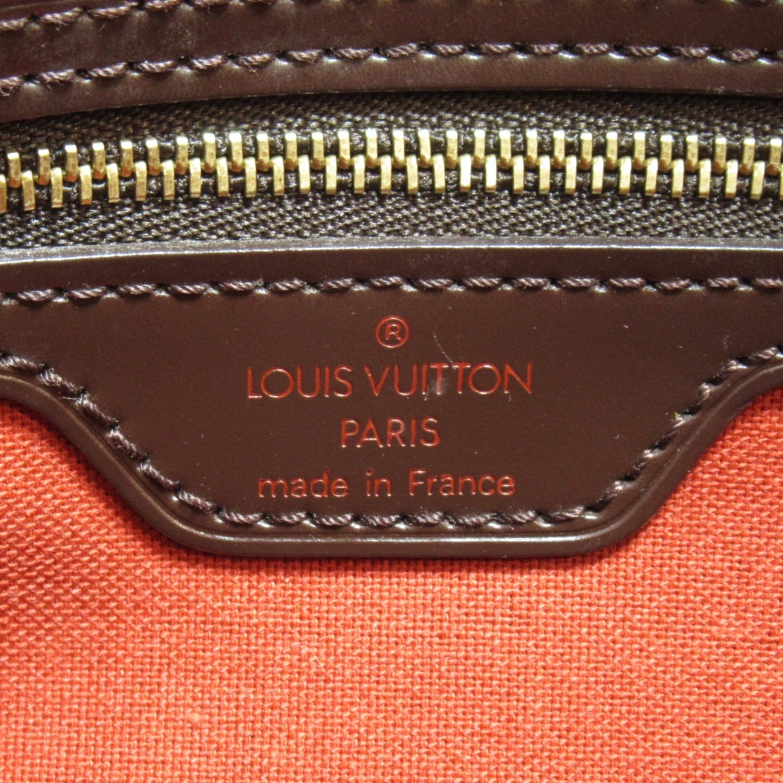 LOUIS VUITTON Damier Mini Looping金扣肩背袋啡色