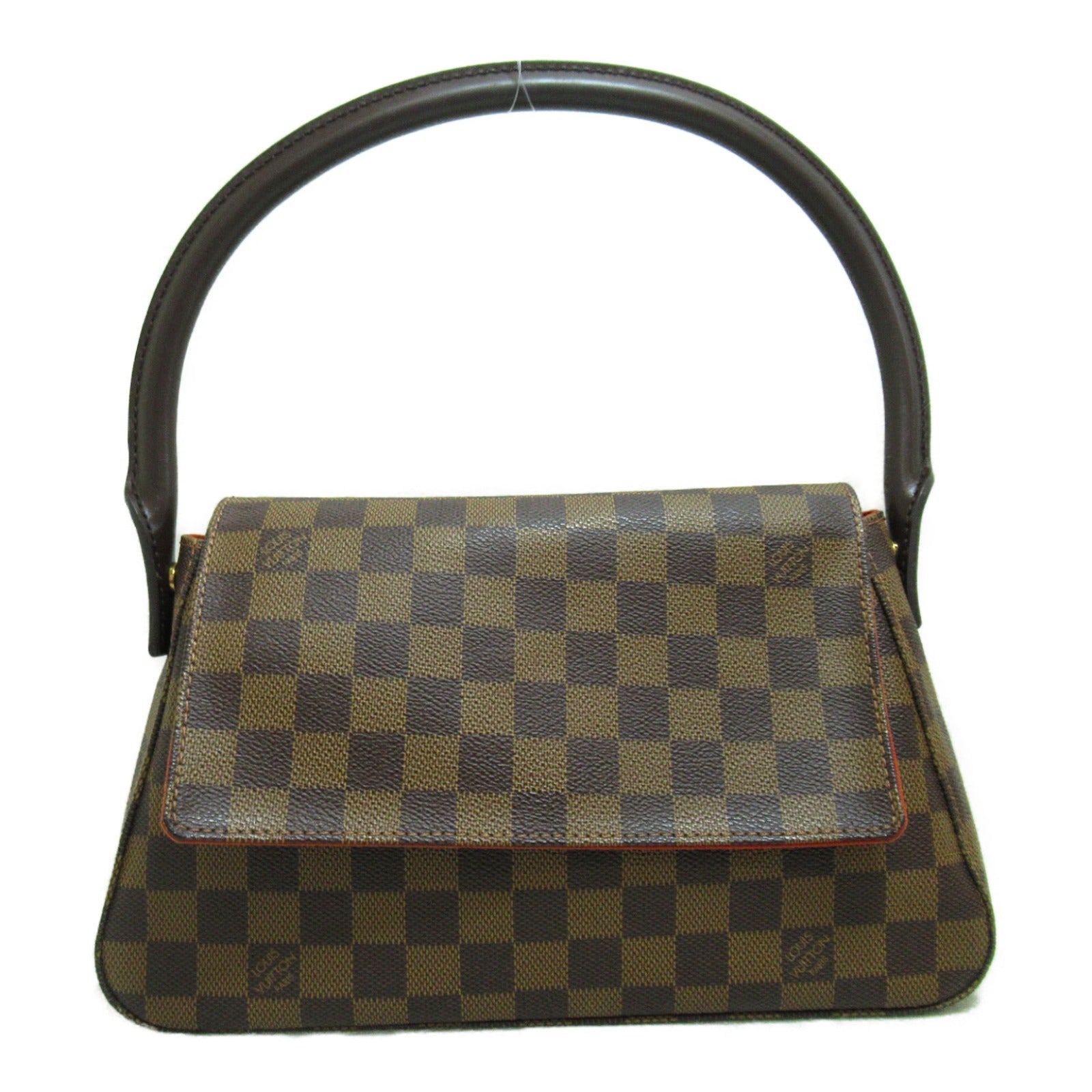 LOUIS VUITTON Damier Mini Looping金扣肩背袋啡色