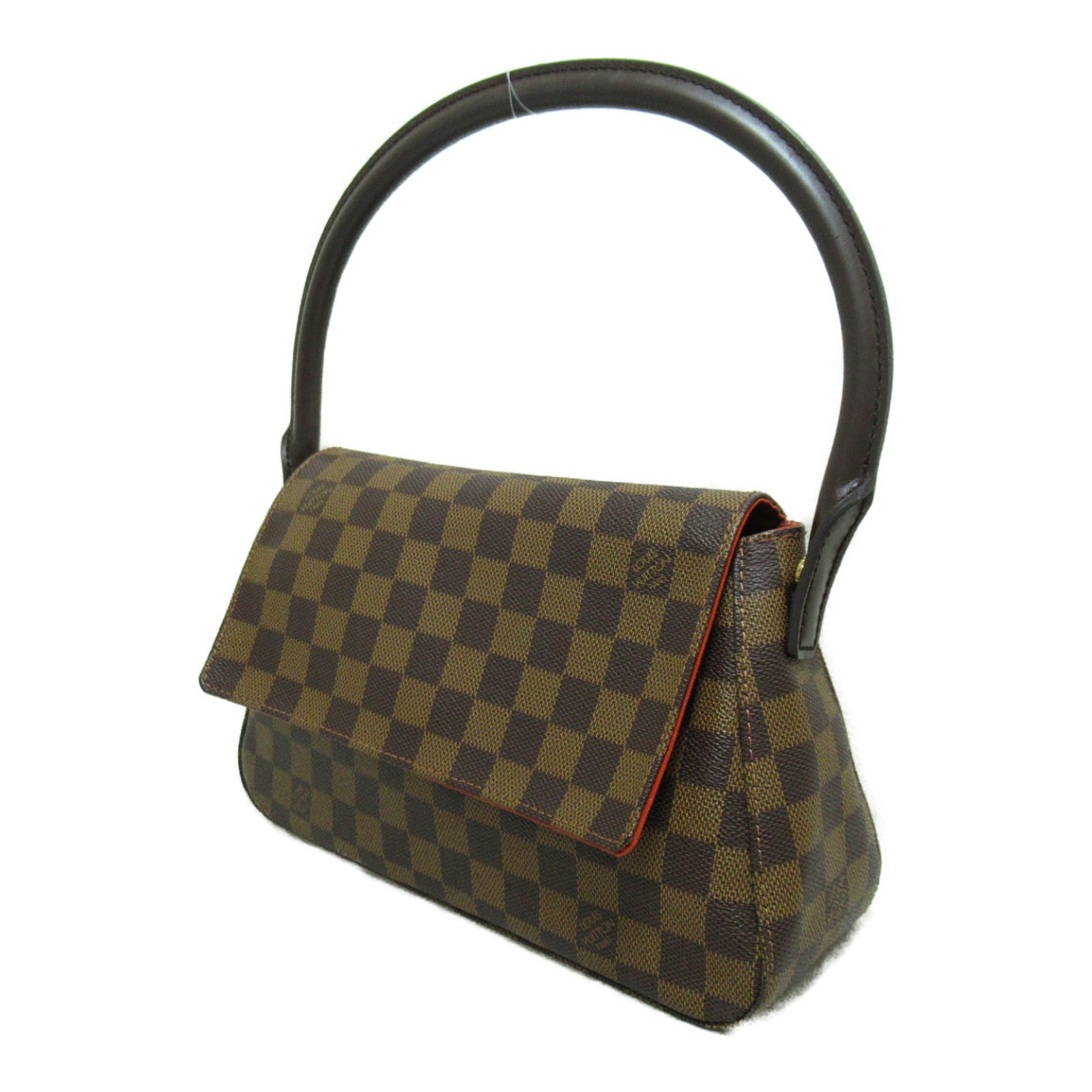 LOUIS VUITTON Damier Mini Looping金扣肩背袋啡色