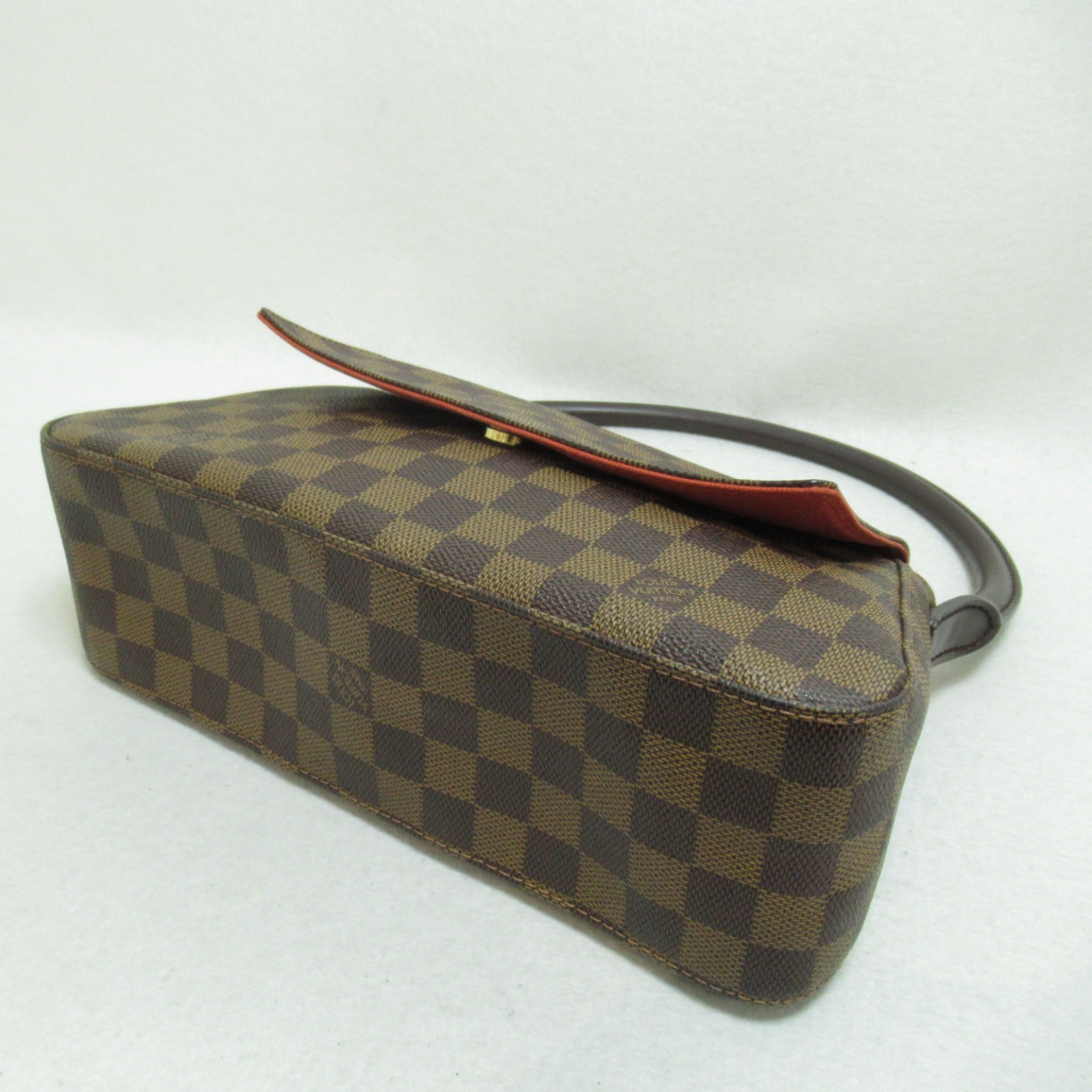 LOUIS VUITTON Damier Mini Looping金扣肩背袋啡色