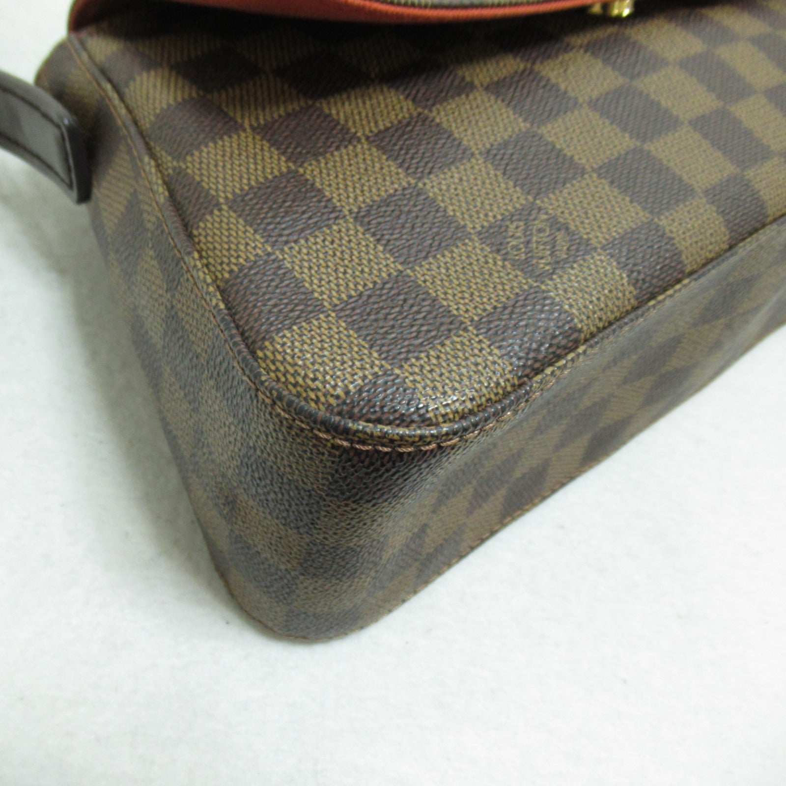 LOUIS VUITTON Damier Mini Looping金扣肩背袋啡色