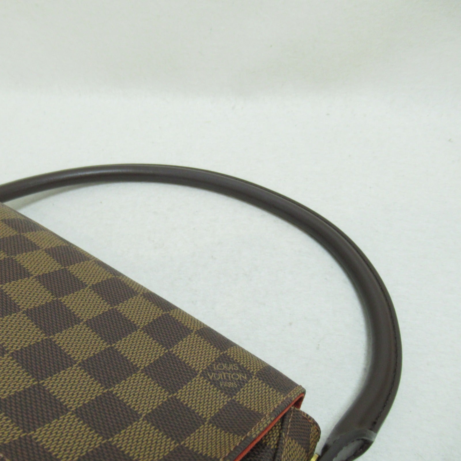 LOUIS VUITTON Damier Mini Looping金扣肩背袋啡色