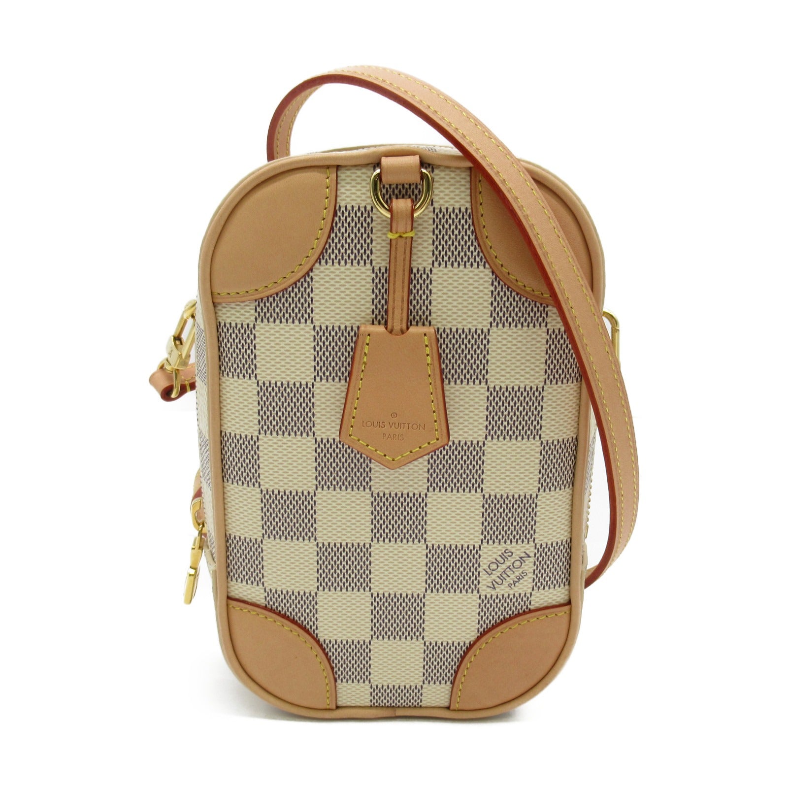 LOUIS VUITTON 【激減優惠】Damier Azur Neokapi金扣肩背袋白色