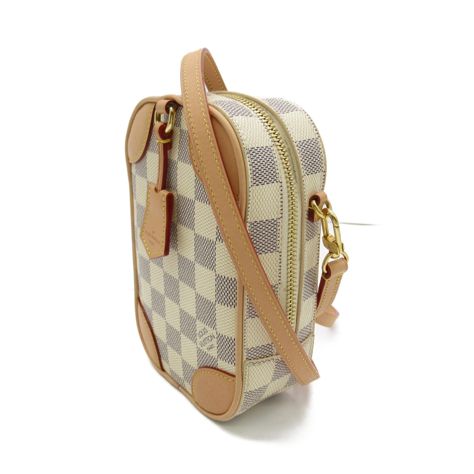 LOUIS VUITTON 【激減優惠】Damier Azur Neokapi金扣肩背袋白色