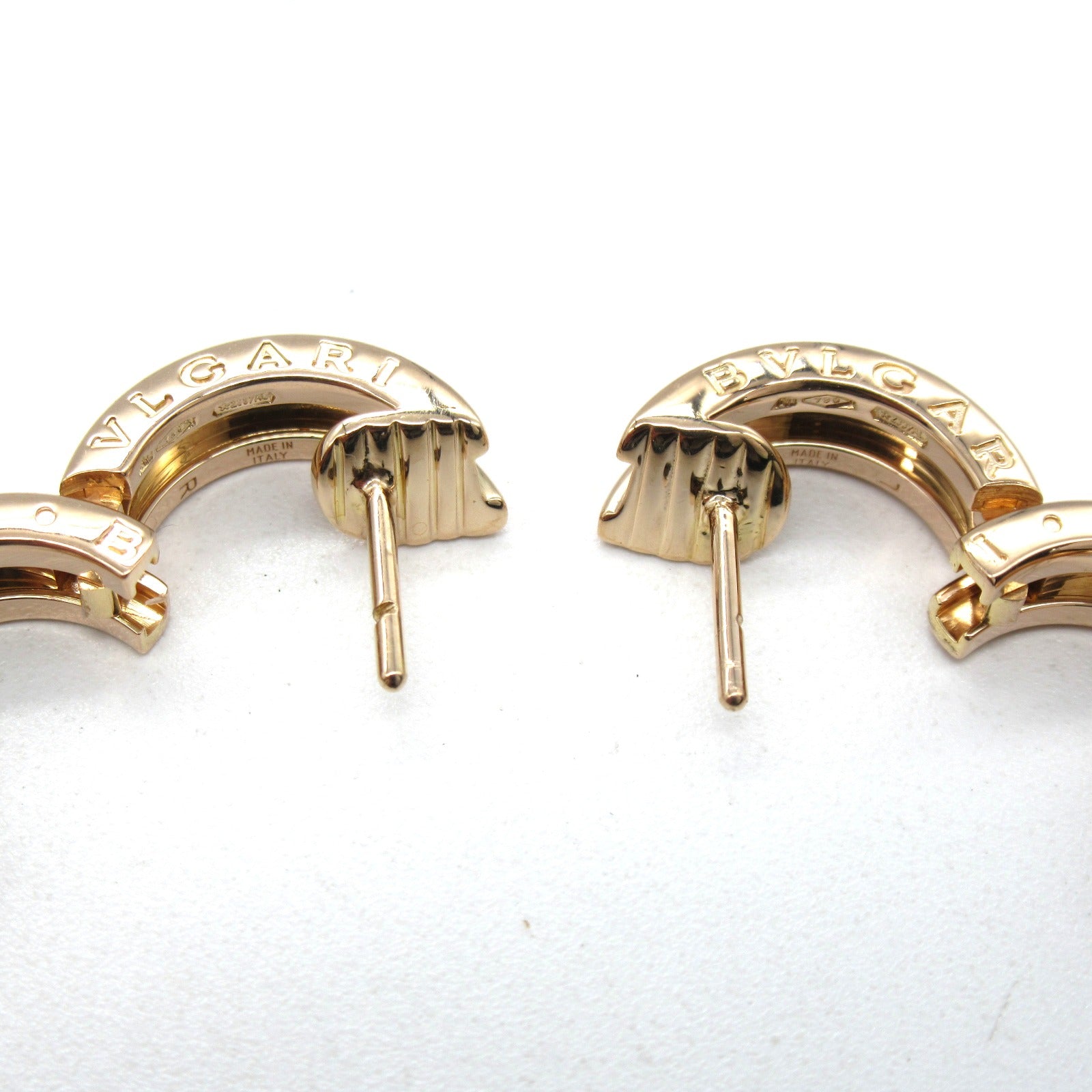 BVLGARI 18K玫瑰金B-zero1 Pierced Earrings耳環金色