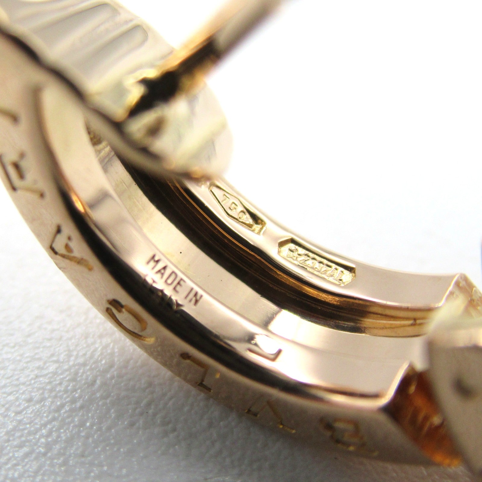 BVLGARI 18K玫瑰金B-zero1 Pierced Earrings耳環金色