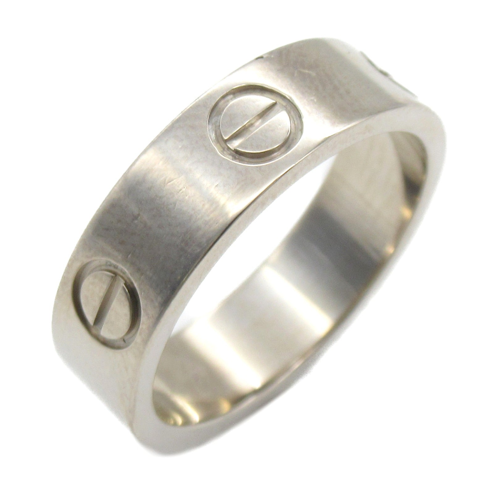 CARTIER 18K白金Love Ring戒指US#6.75/Cartier#54