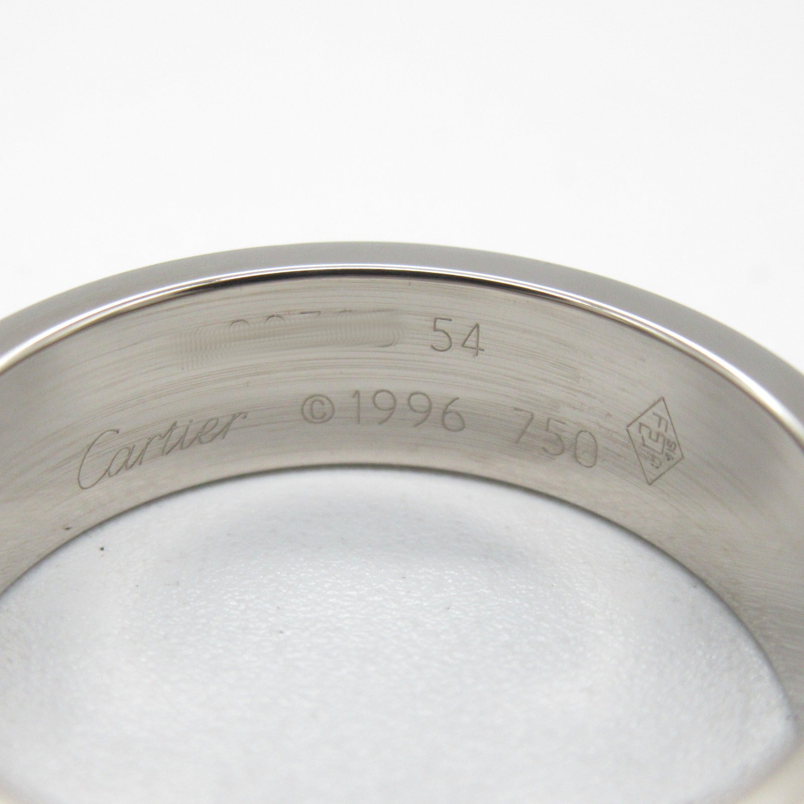 CARTIER 18K白金Love Ring戒指US#6.75/Cartier#54