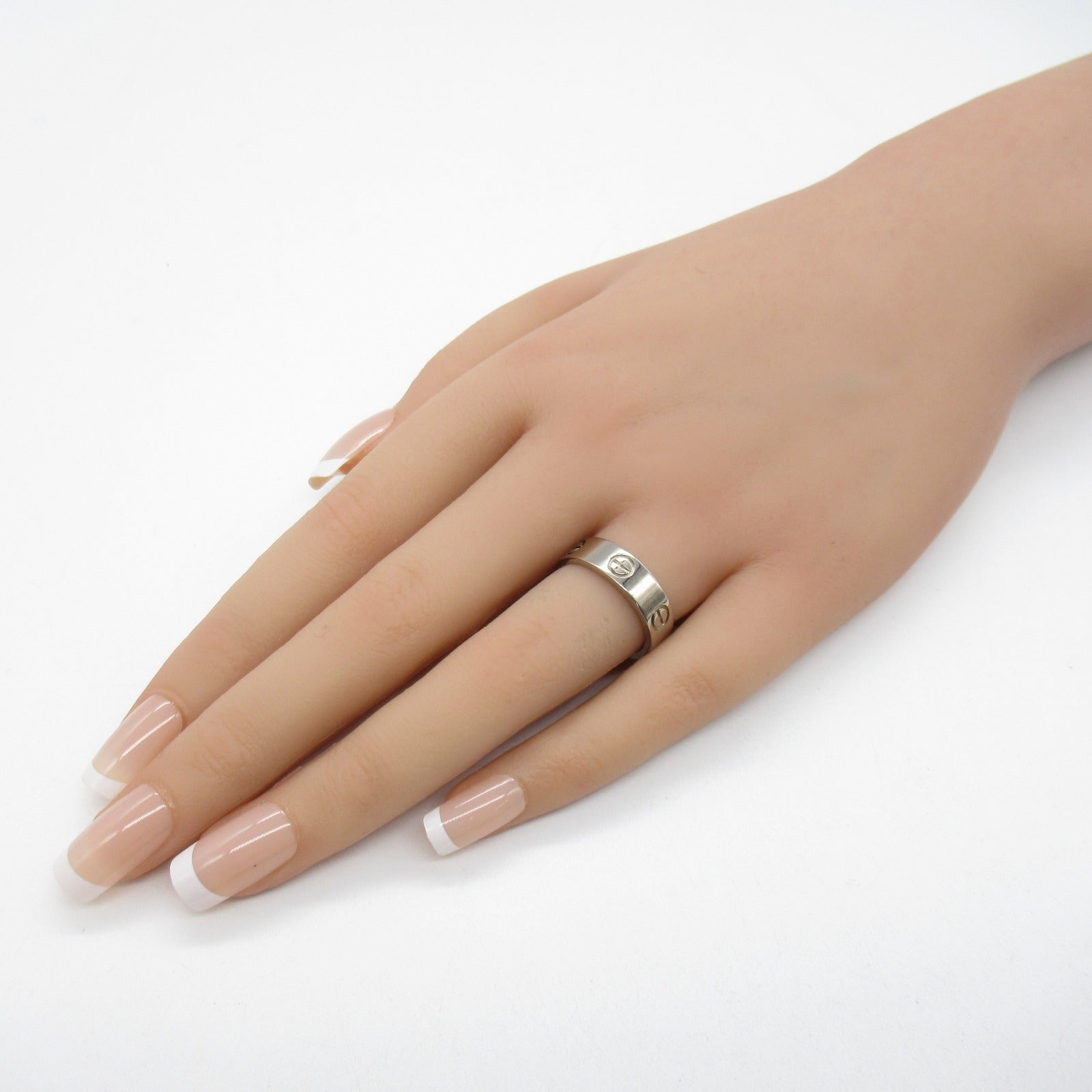 CARTIER 18K白金Love Ring戒指US#6.75/Cartier#54
