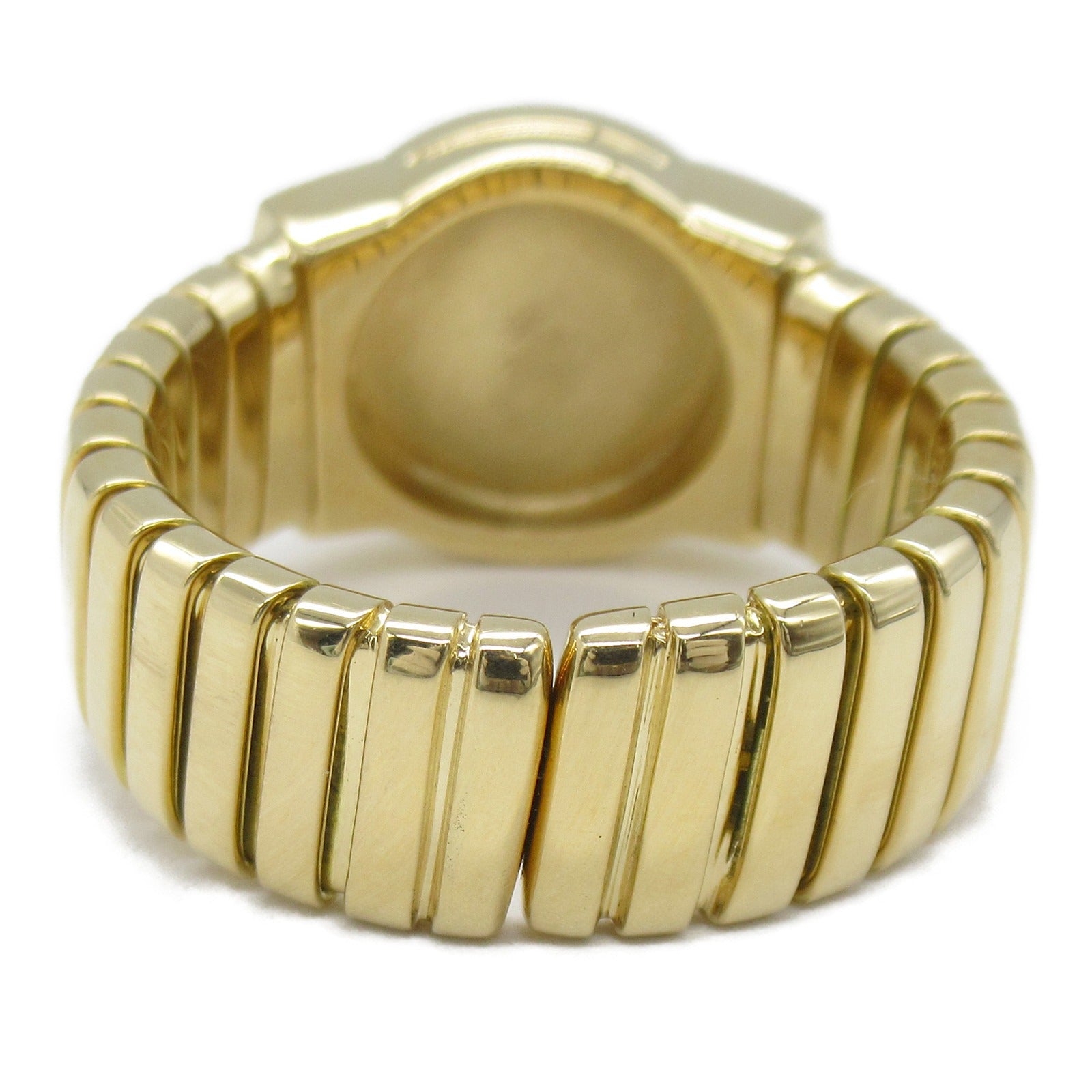 BVLGARI 18K黃金Bvlgari bvlgari Onyx Ring縞瑪瑙戒指US#9/JP#18