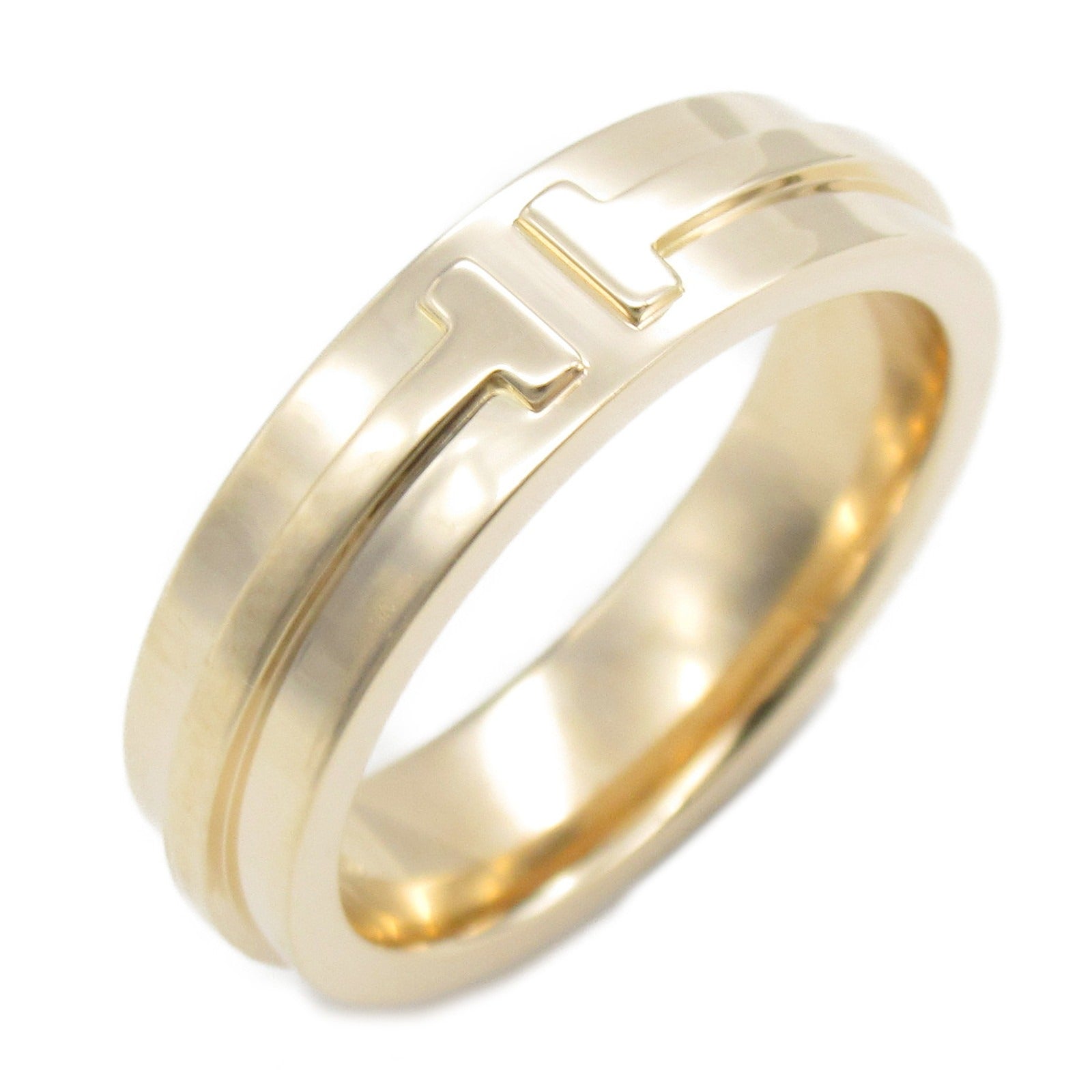 TIFFANY＆CO 【激減優惠】18K玫瑰金T Two Ring戒指US#7.5