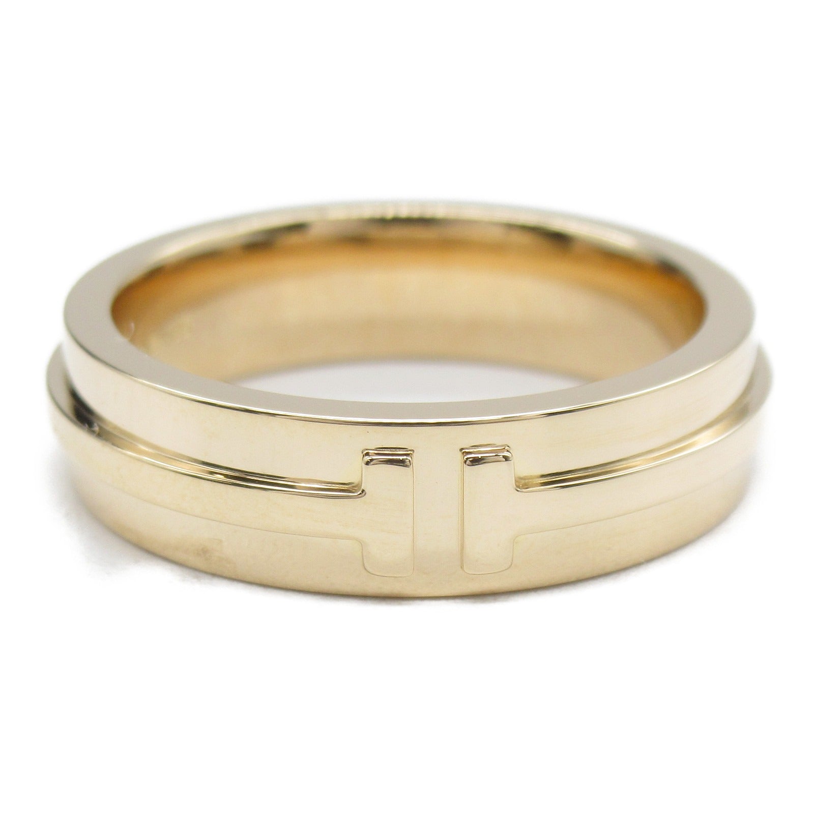 TIFFANY＆CO 【激減優惠】18K玫瑰金T Two Ring戒指US#7.5
