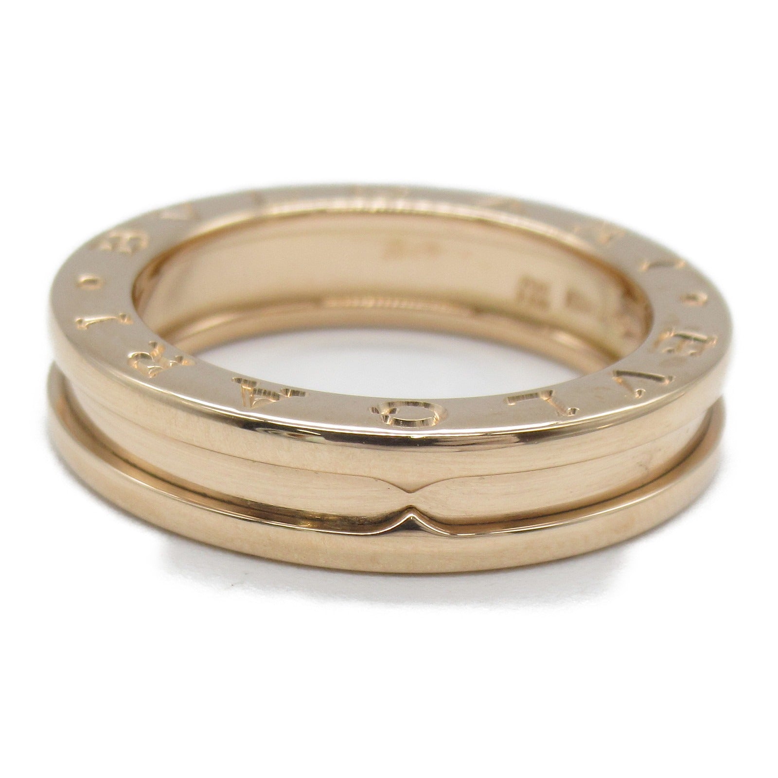 BVLGARI 18K玫瑰金B-zero1 1 Band Ring戒指US#6.25/JP#12/Bvlgari#52
