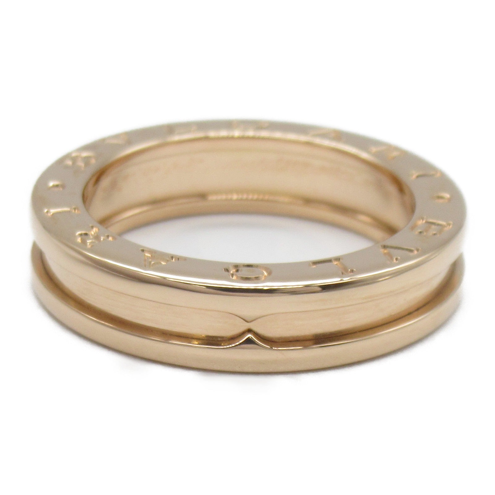 BVLGARI 18K玫瑰金B-zero1 1 Band Ring戒指US#6.25/JP#12/Bvlgari#52