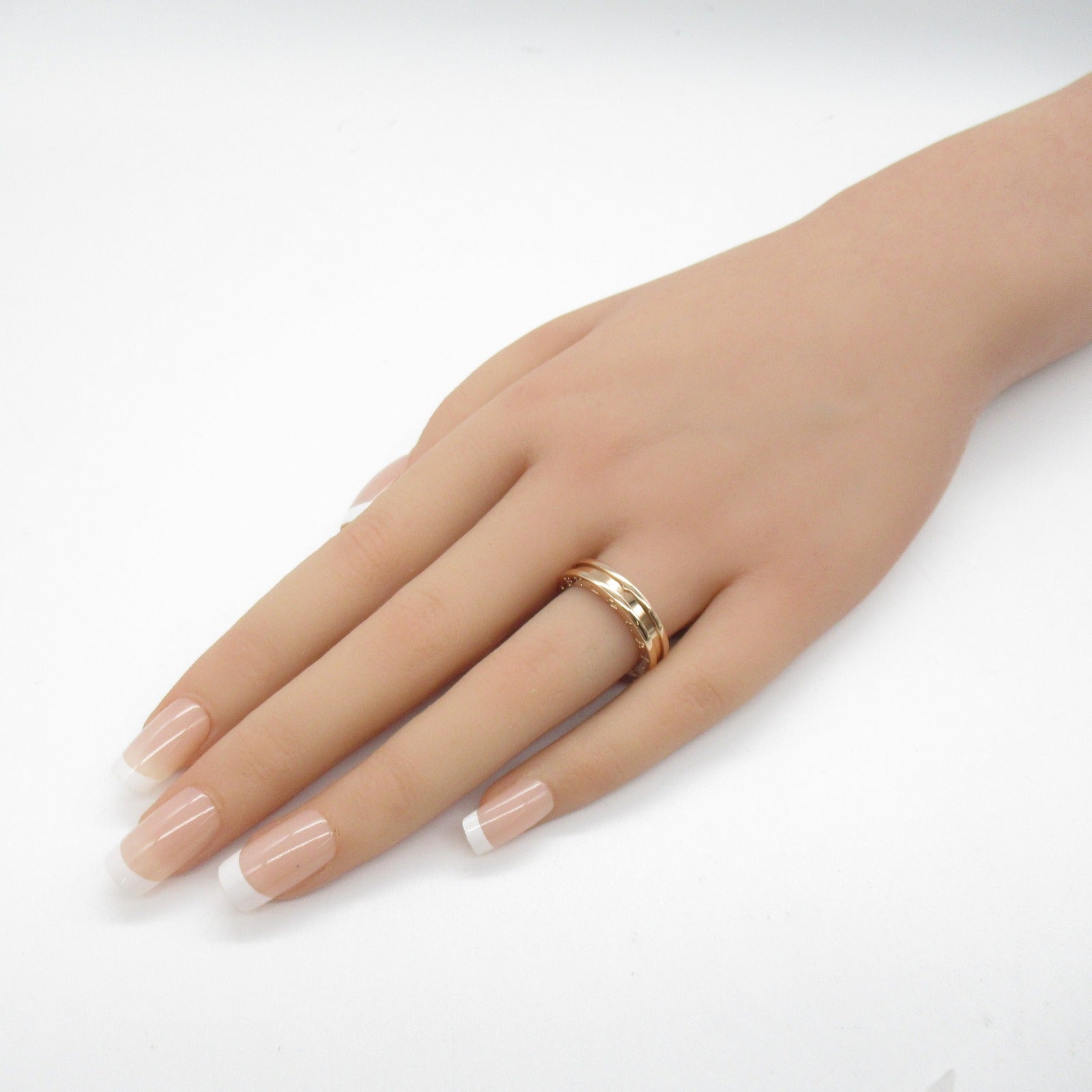 BVLGARI 18K玫瑰金B-zero1 1 Band Ring戒指US#6.25/JP#12/Bvlgari#52