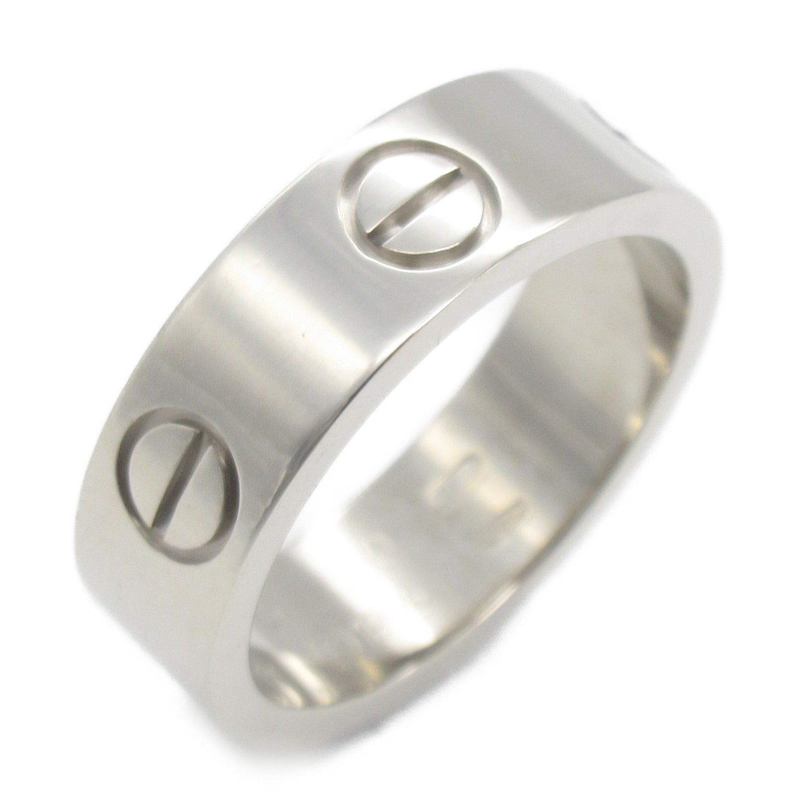 CARTIER 18K白金Love Ring戒指US#5.25/Cartier#50